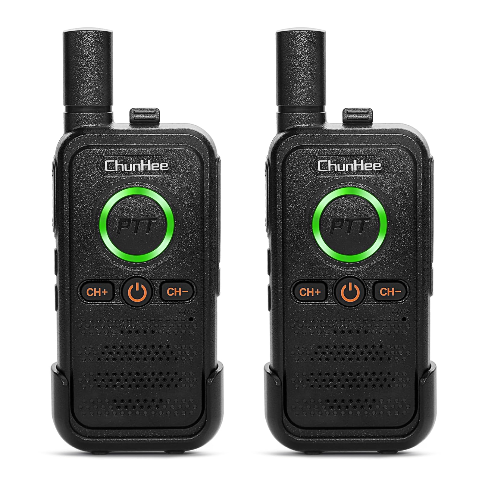 Chunhee 2 Pack Black Intercoms Wireless For Home Caregiver Pager Intercom For Elderly With Emergency Sos Alarm, 1.5 Miles Long R