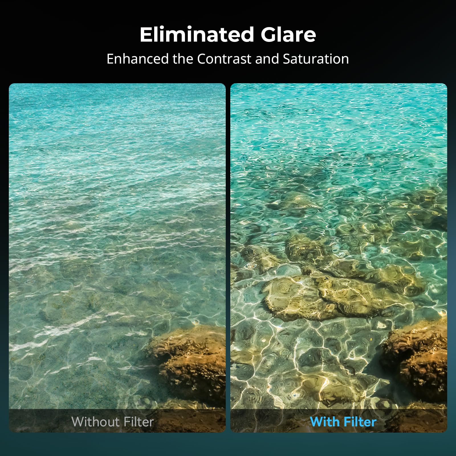 Smallrig 67Mm Magnetic Circular Polarizers Filter + 67Mm Threaded Filter Ring, Hd Optical Glass 28 Layer Multi Nano Coated Circu