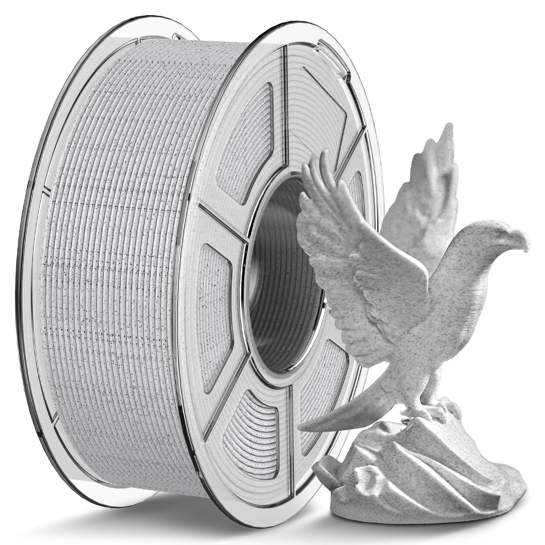 TECBEARS Rapid Marble PLA Filament, PLA 3D Printer Filament for 600mm/s High-Speed Printing, Natural Rock-Like Texture, Fits Mos