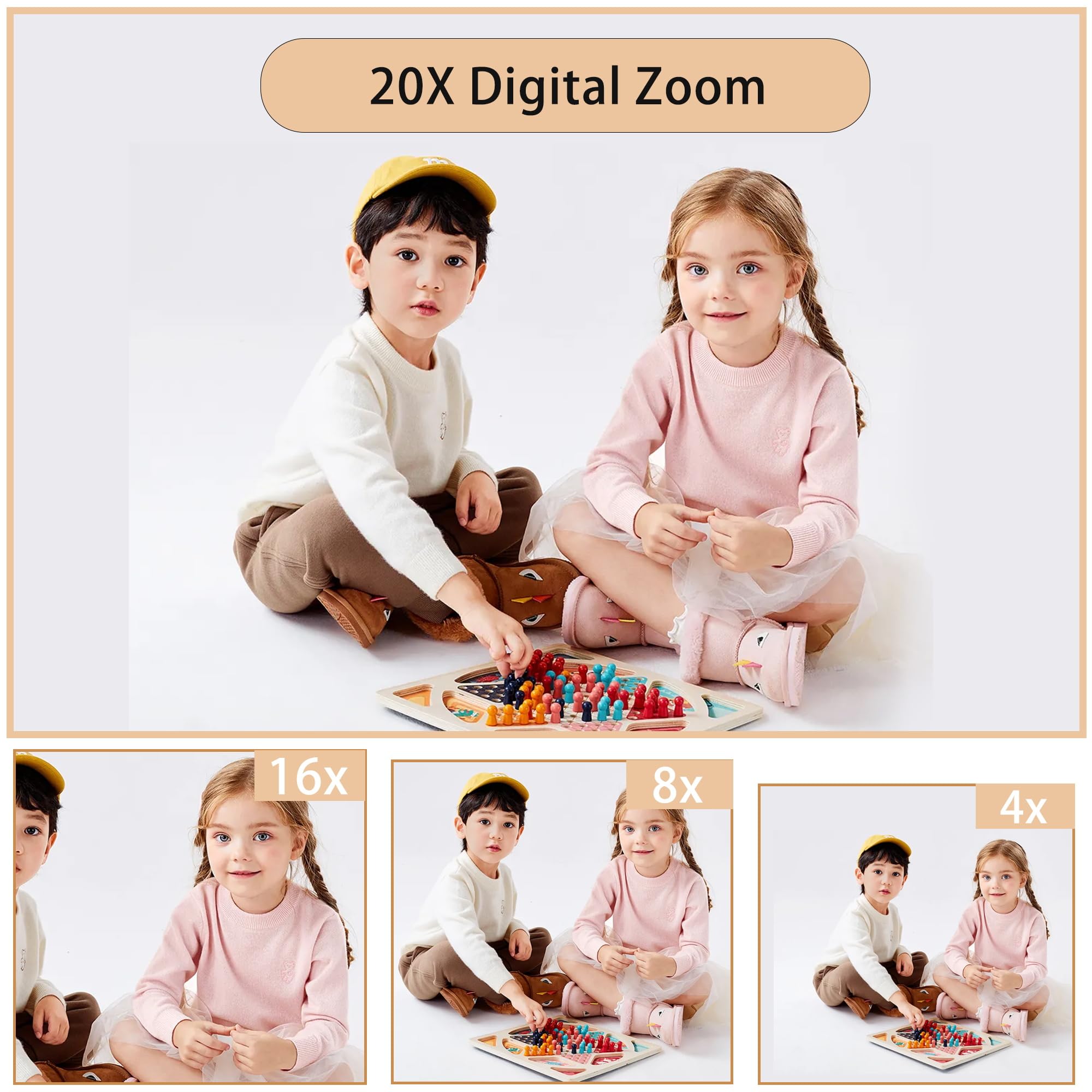 Focusify Digital Camera, 4K Cameras For Photography, Digital Point And Shoot Camera With 56Mp Autofocus 20X Zoom Anti Shake, Vid