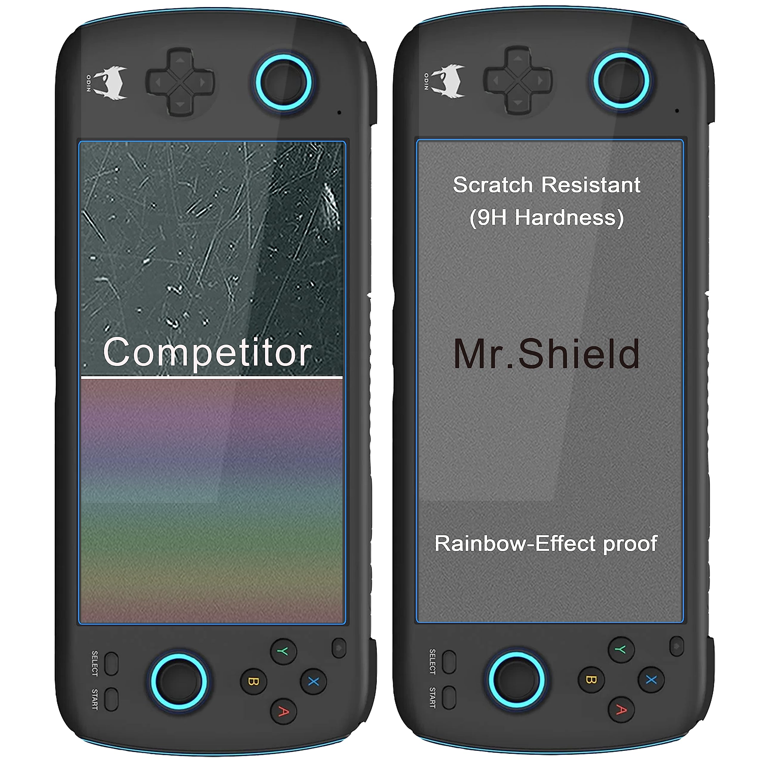 Mr.Shield Screen Protector For Ayn Odin/Ayn Odin Lite [Tempered Glass] [3 Pack] [Japan Glass With 9H Hardness] Screen Protector