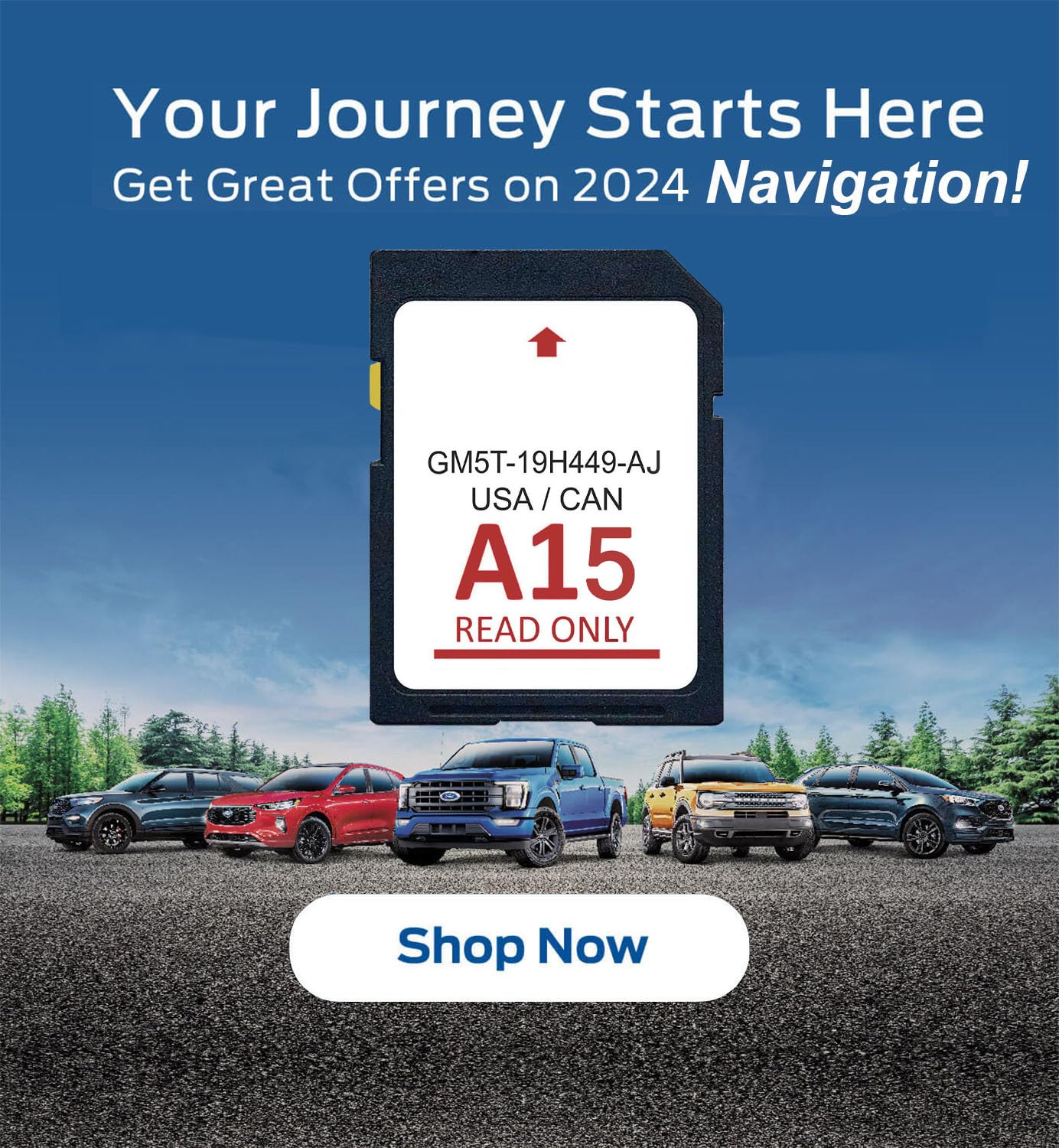 2024 Navigation Sd Card A15 Compatible With Ford/Lincoln Usa/Canada Gps Map Update Gm5T 19H449 Aj