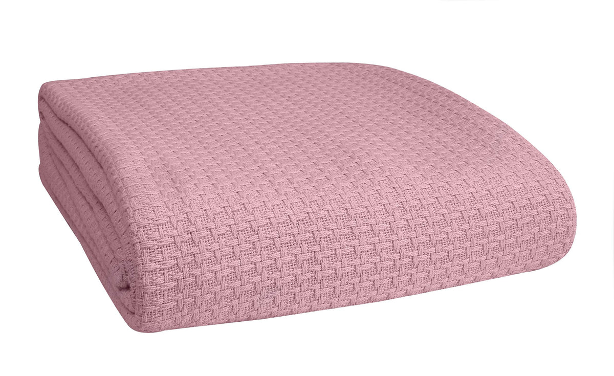 Elvana Home 100 Cotton Bed Blanket, Breathable Bed Blanket King Size, Cotton Thermal Blankets King, Perfect For Layering Any Bed