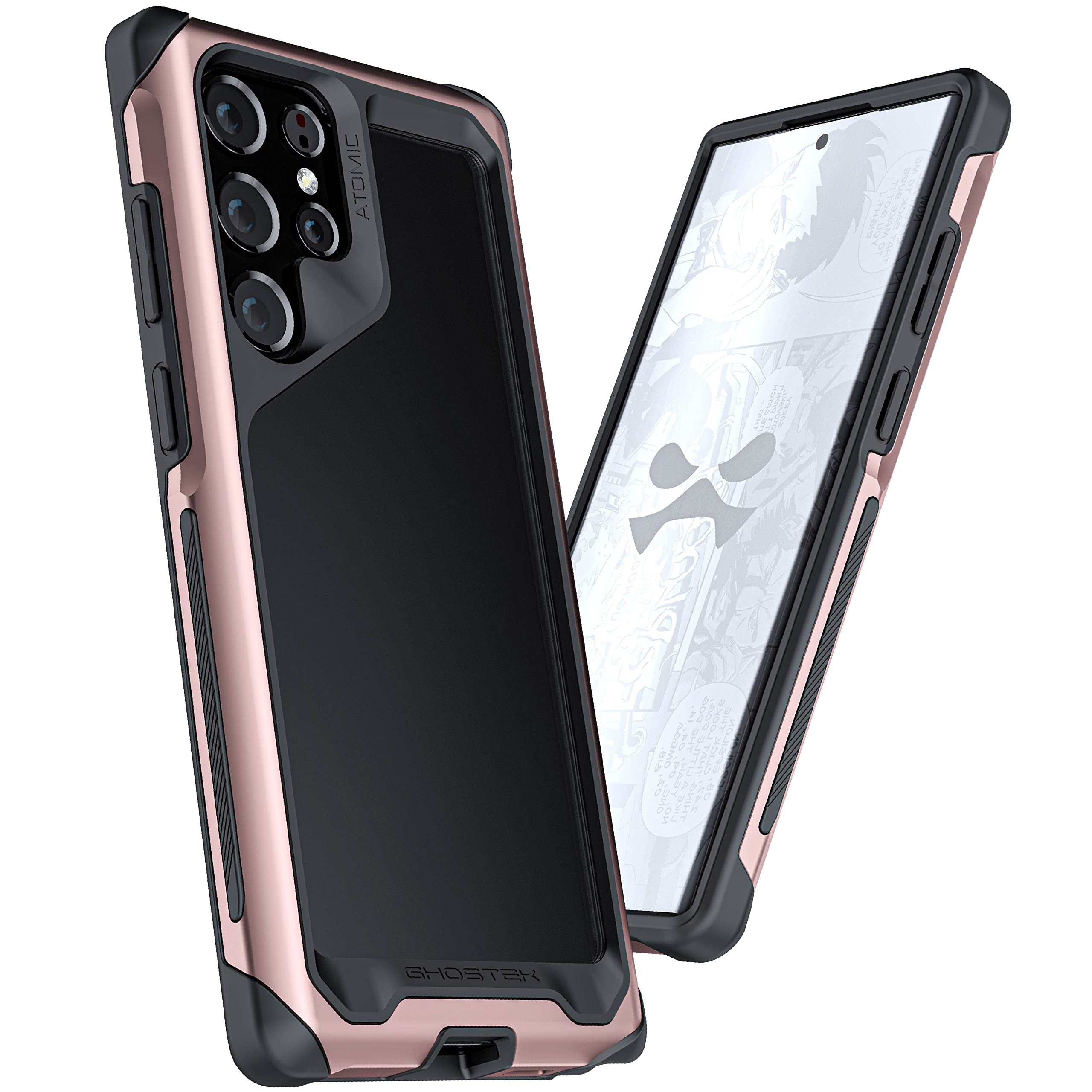 Ghostek Atomic Slim S22 Case For Women With Crystal Clear Back And Lightweight Aluminum Bumper For Heavy Duty Protection Protect