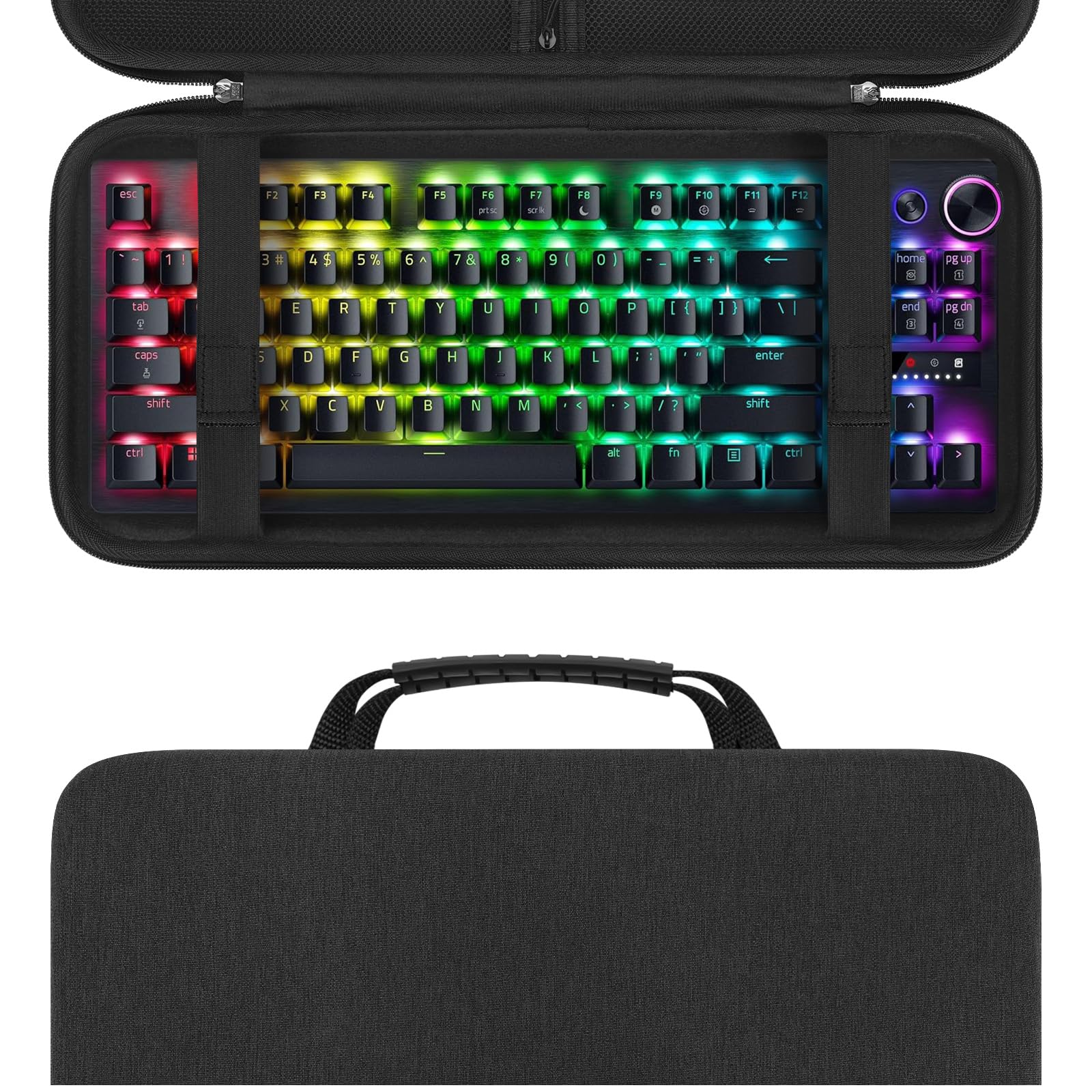 Linkidea Hard Travel Case for TKL Tenkeyless Keyboard, Computer 87 Key Wireless/Wired Keyboard Carrying Case Protective Storage