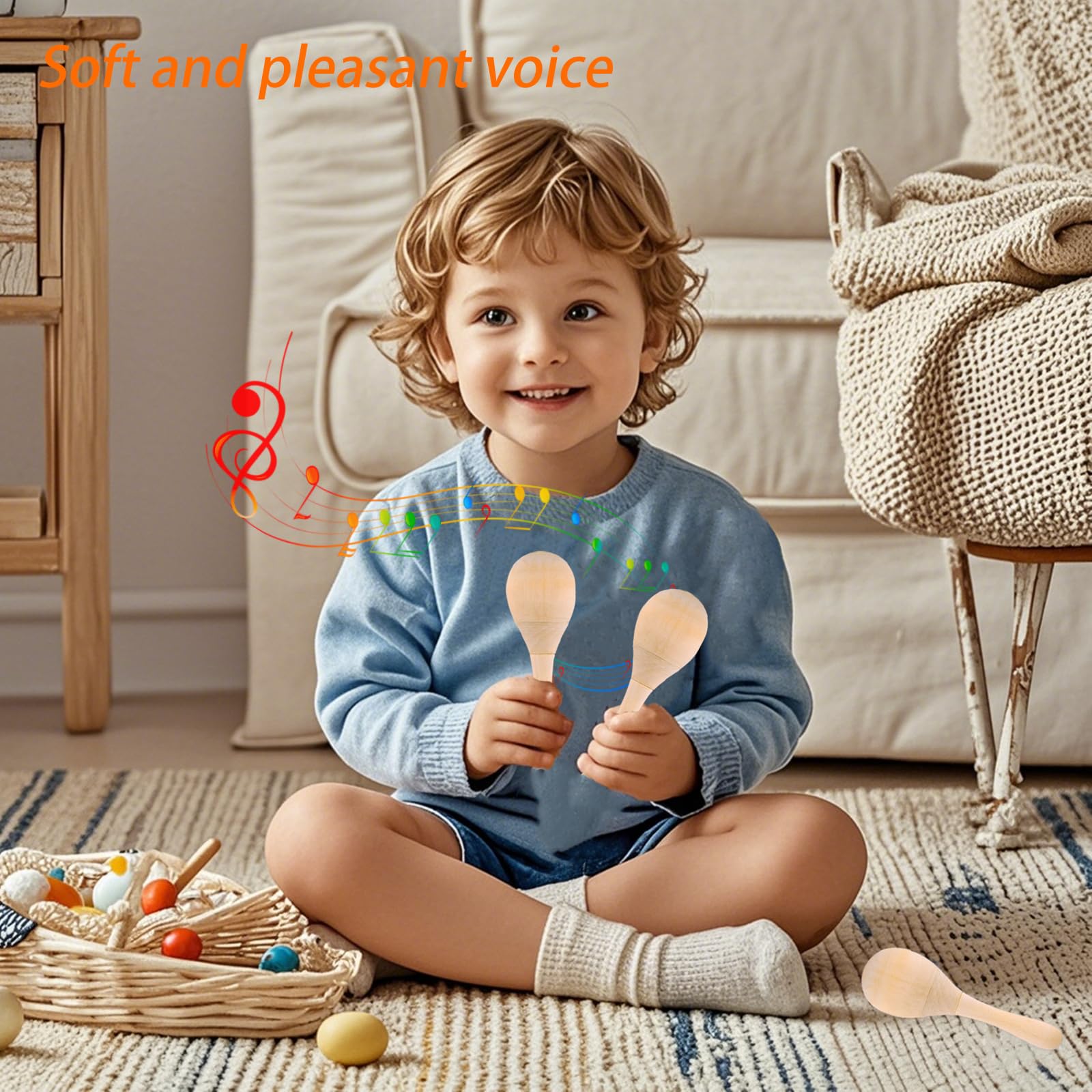 Chrorine 24/36Pcs Wooden Maracas For Kids, Diy Set With 24Pcs Color Pens, Maracas Musical Instruments For Cinco De Mayo Mexican