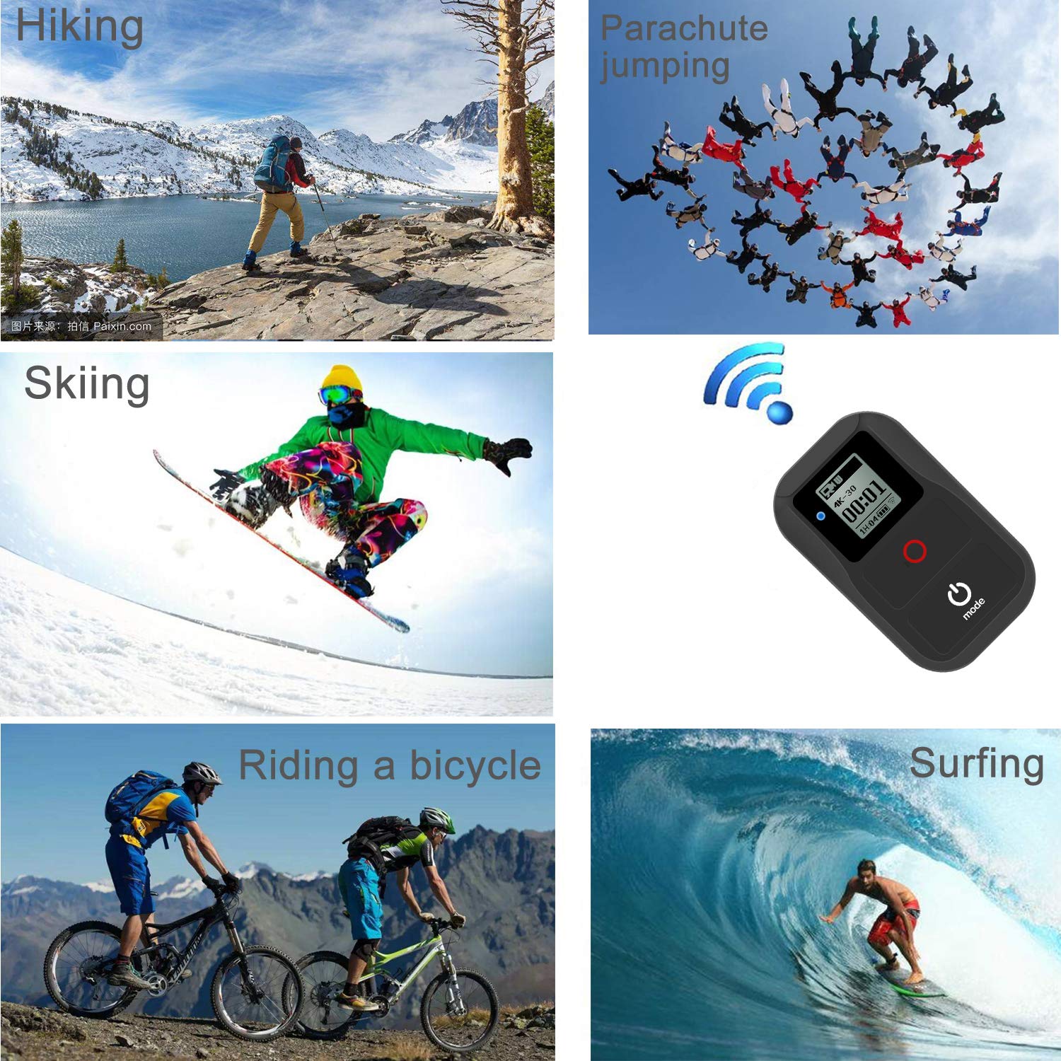 Suptig Remote Wifi Remote Compatible For Gopro Hero 8 Hero 7 Black Hero 6 Hero 5 Hero 4 Hero Session Hero 3 Hero 3+ Hero +Lcd Ma