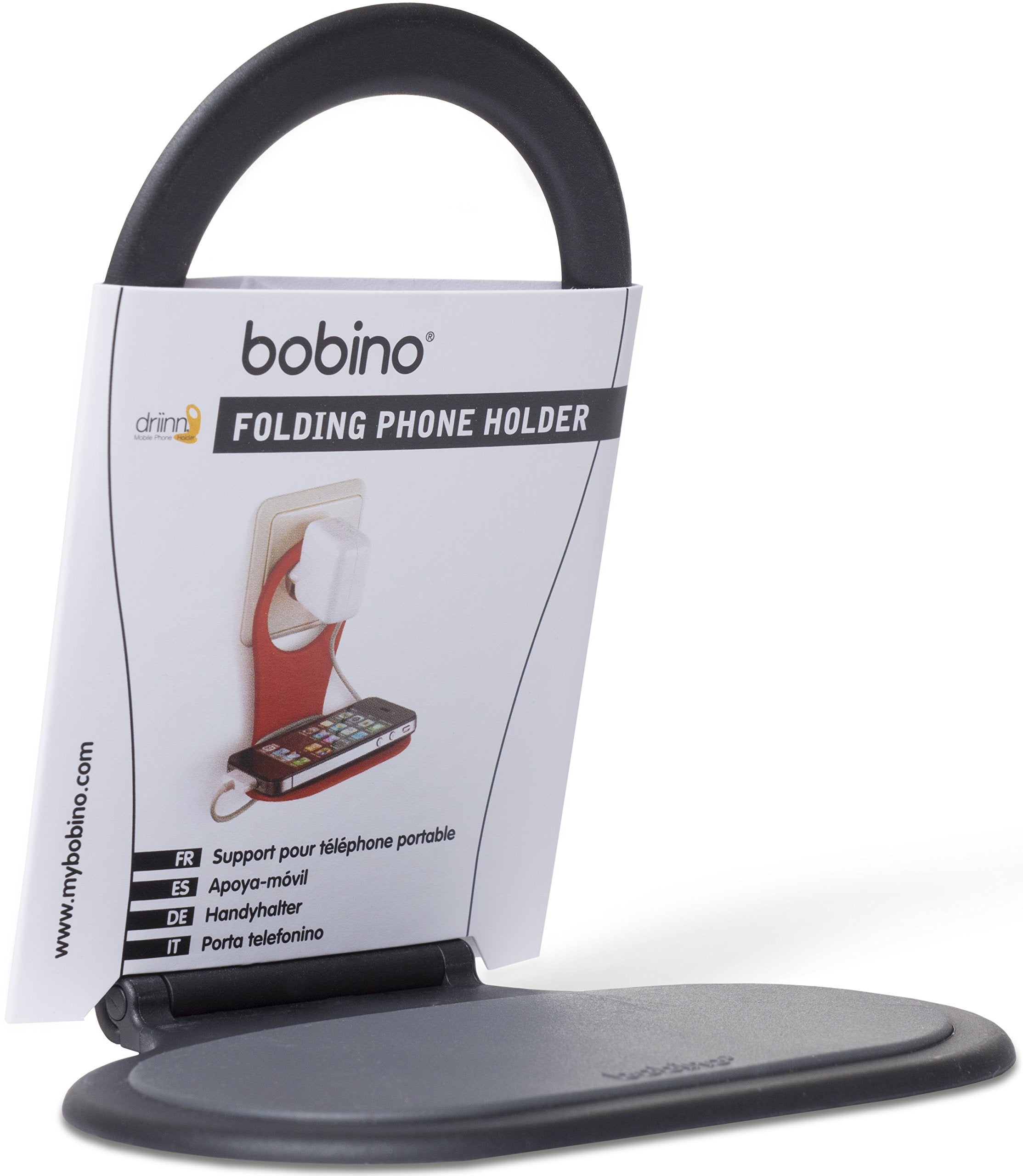 Bobino Phone Holder   Black   Stylish Minimalist Charging Shelf