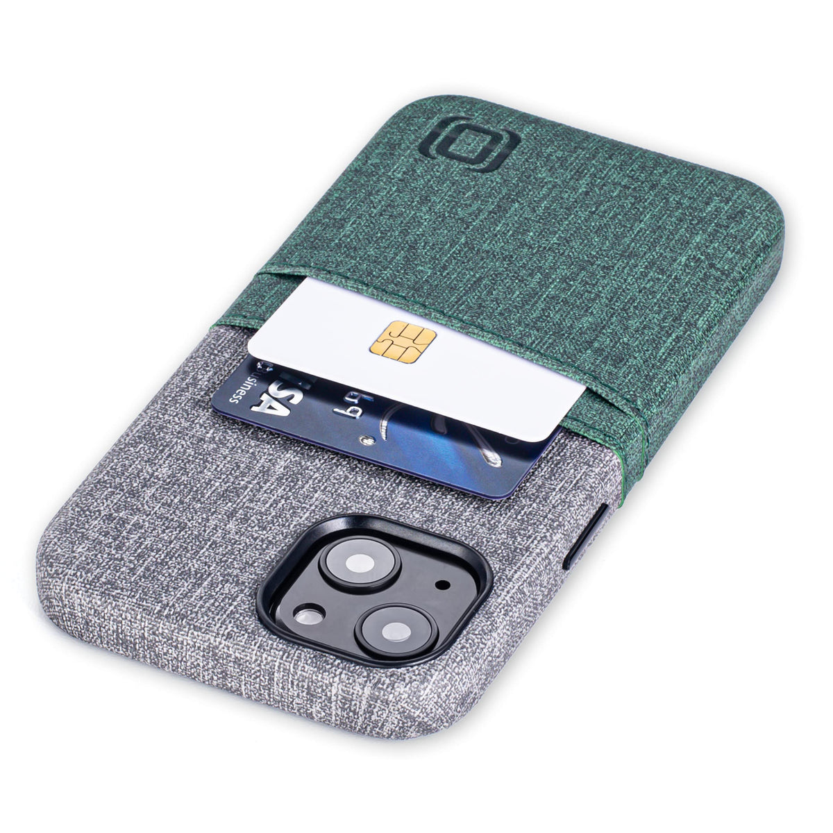 Dockem Wallet Case For Iphone 13 With Built In Metal Plate For Magnetic Mounting & 2 Credit Card Holder Pockets: Luxe M2, Canvas