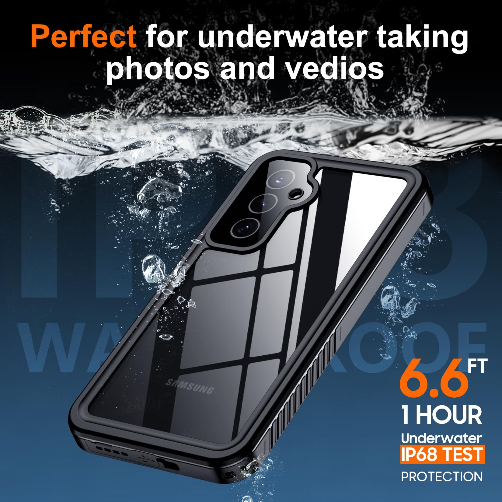 Spidercase For Samsung Galaxy A54 5G Case Waterproof, [12Ft Military Grade Drop Protection] [Ip68 Water Resistance] Full Body He