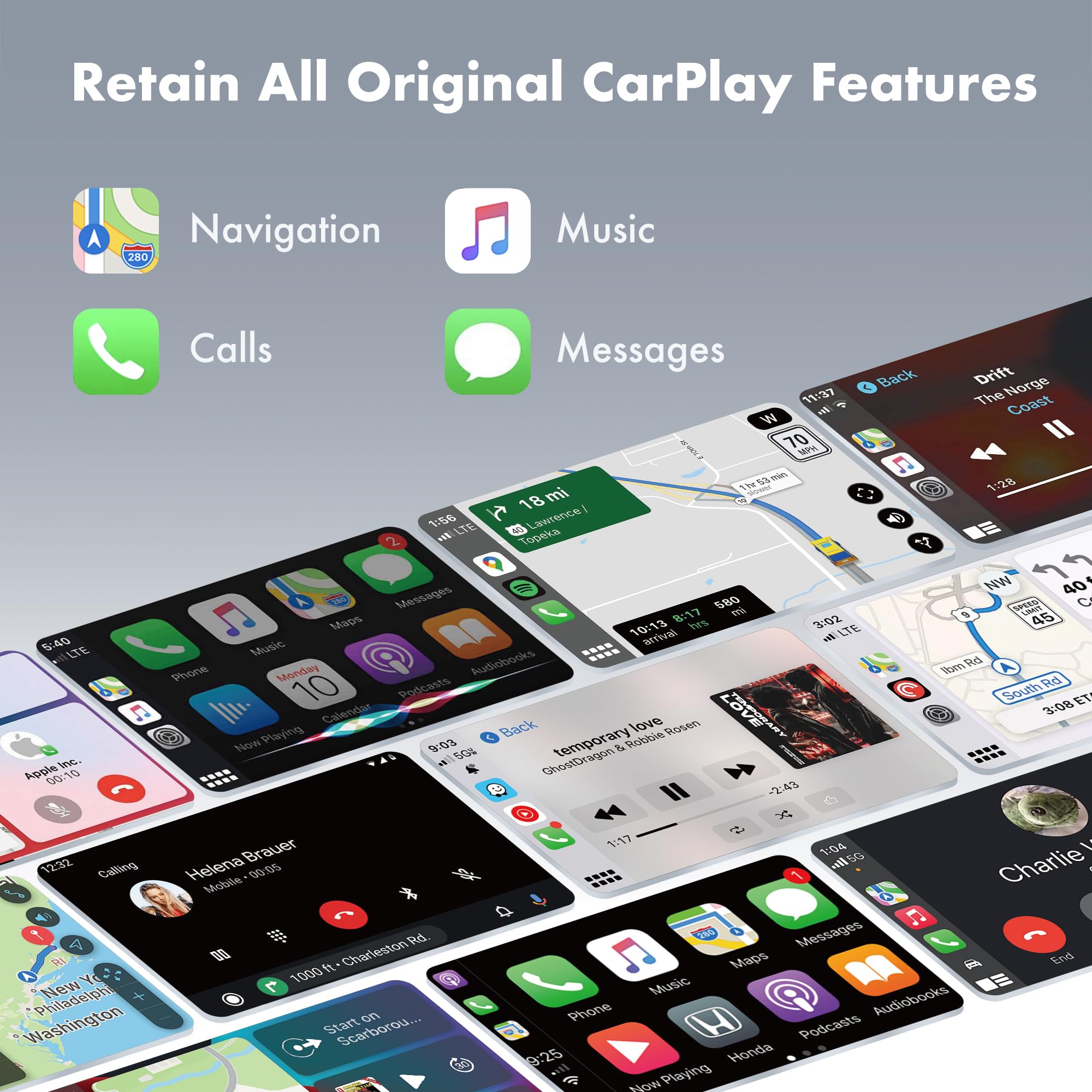 Wireless Carplay Adapter For Apple Iphone 2025 Upgraded,Ultra Low Lag,Stable Connection,Mini Apple Car Play Wireless Adapter For