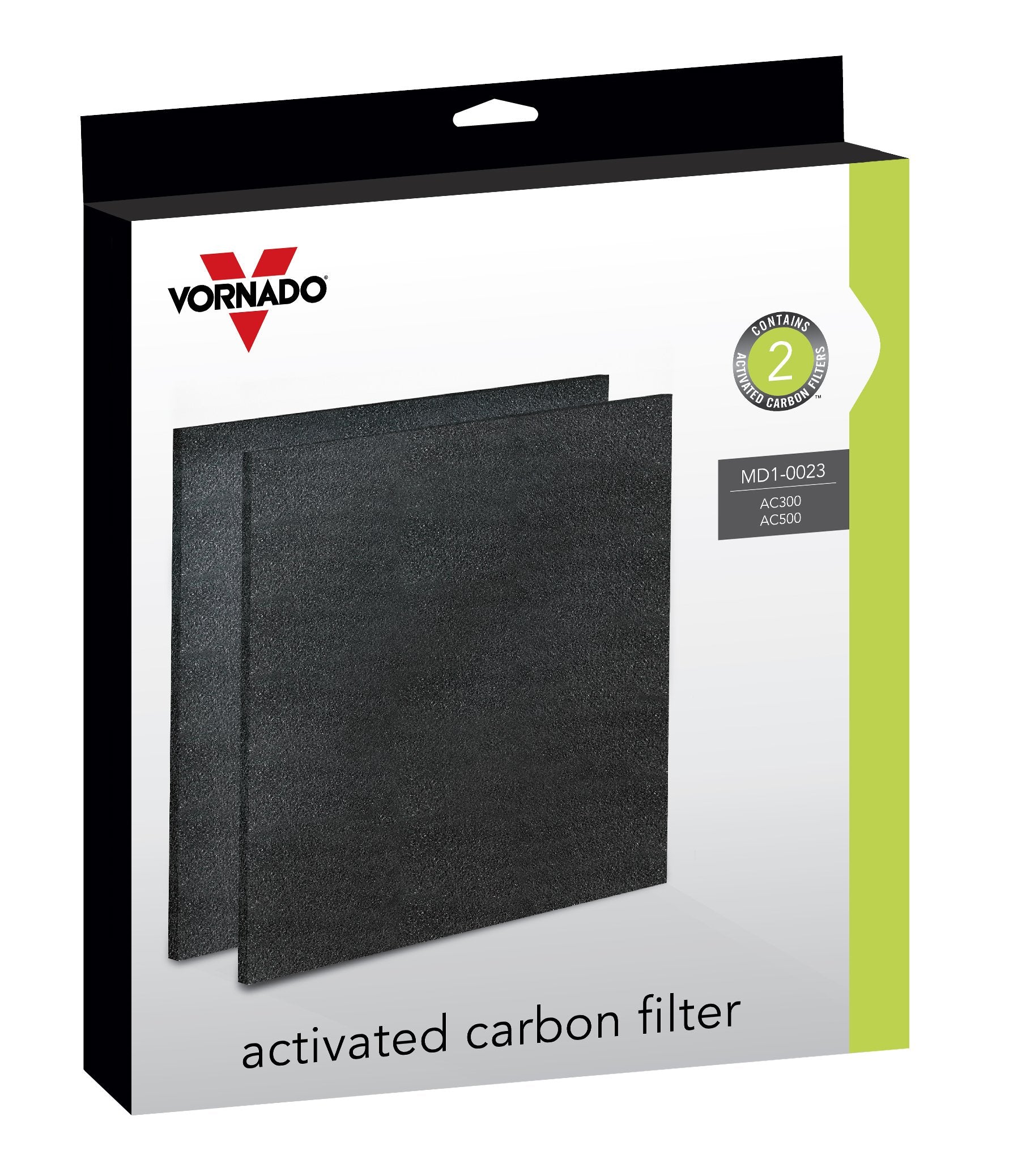 Vornado Md1 0023 Replacement Carbon Filters (2 Pack),Black