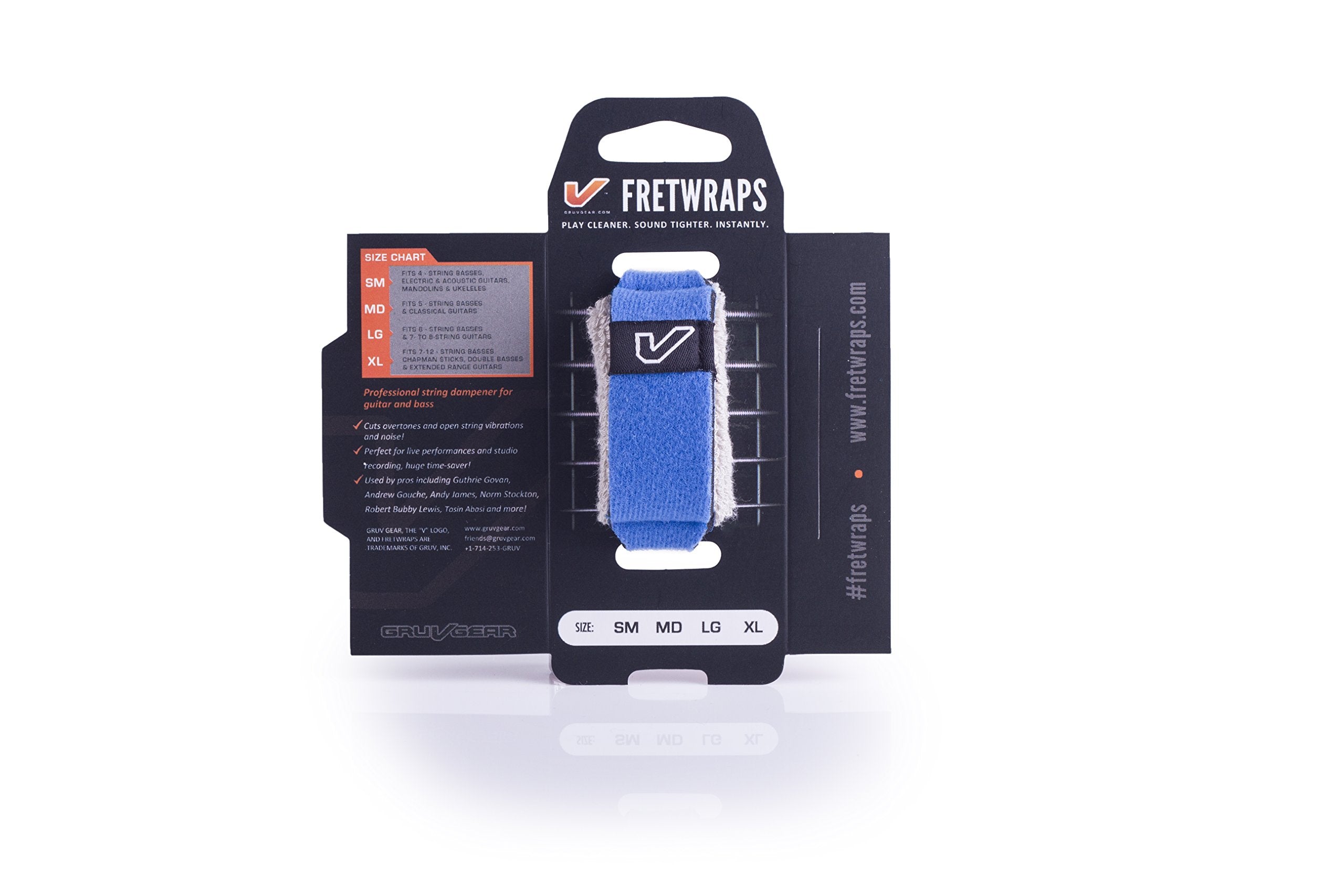 Gruv Gear Fretwraps Hd 'Sky' String Muters 1 Pack (Blue, Small) (Fw 1Pk Blu Sm)