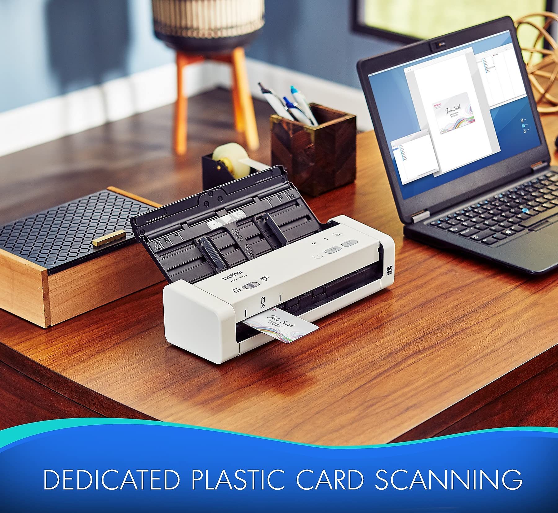 Brother Wireless Portable Compact Desktop Scanner, Ads-1250W, Easy-To-Use, Fast Scan Speeds, Ideal For Home, Home Office Or On-T