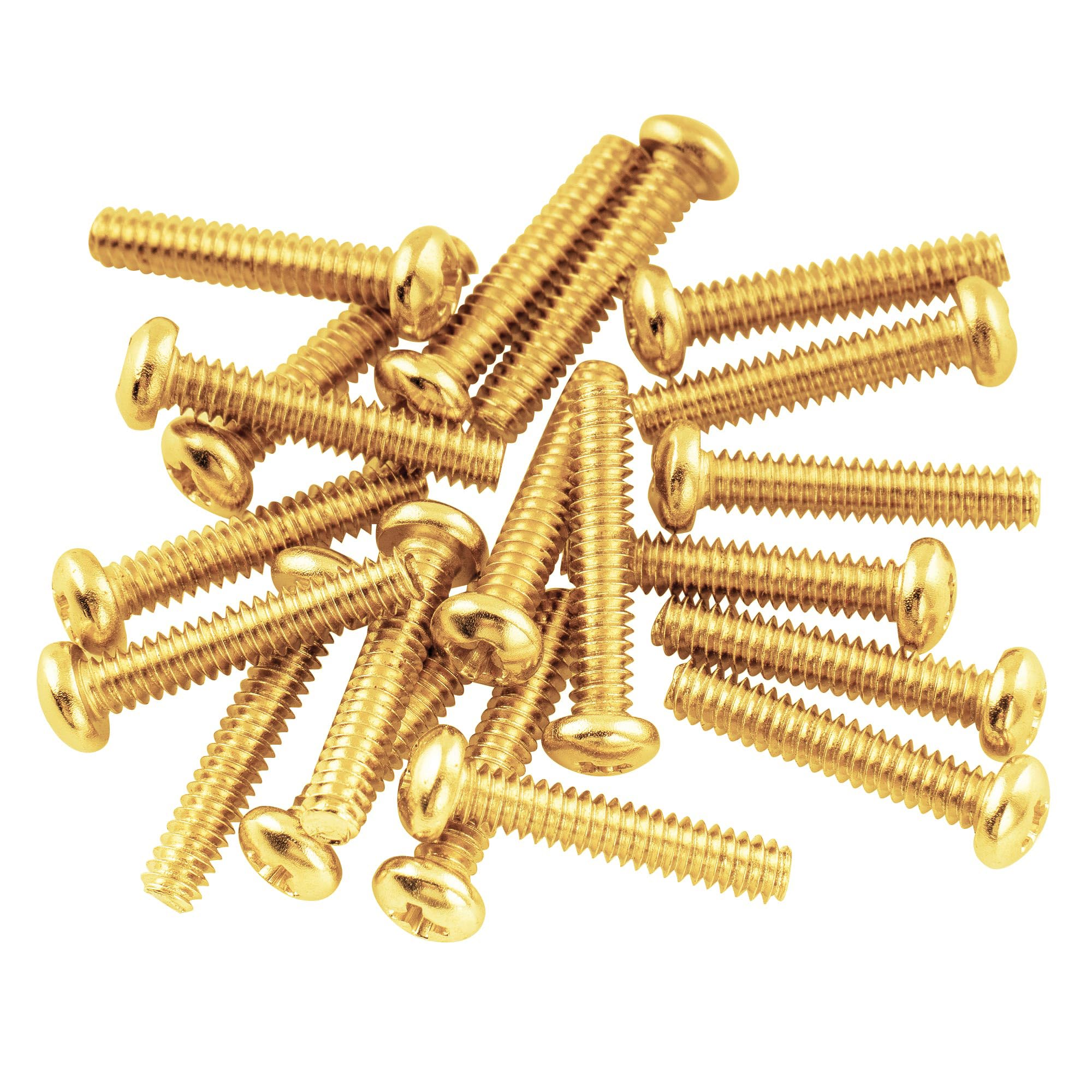 Musiclily Basic 2.8X17Mm Metal Metric Thread Single Coil Pickup Mounting Screws For Strat Stratocaster/Tele Telecaster Electric