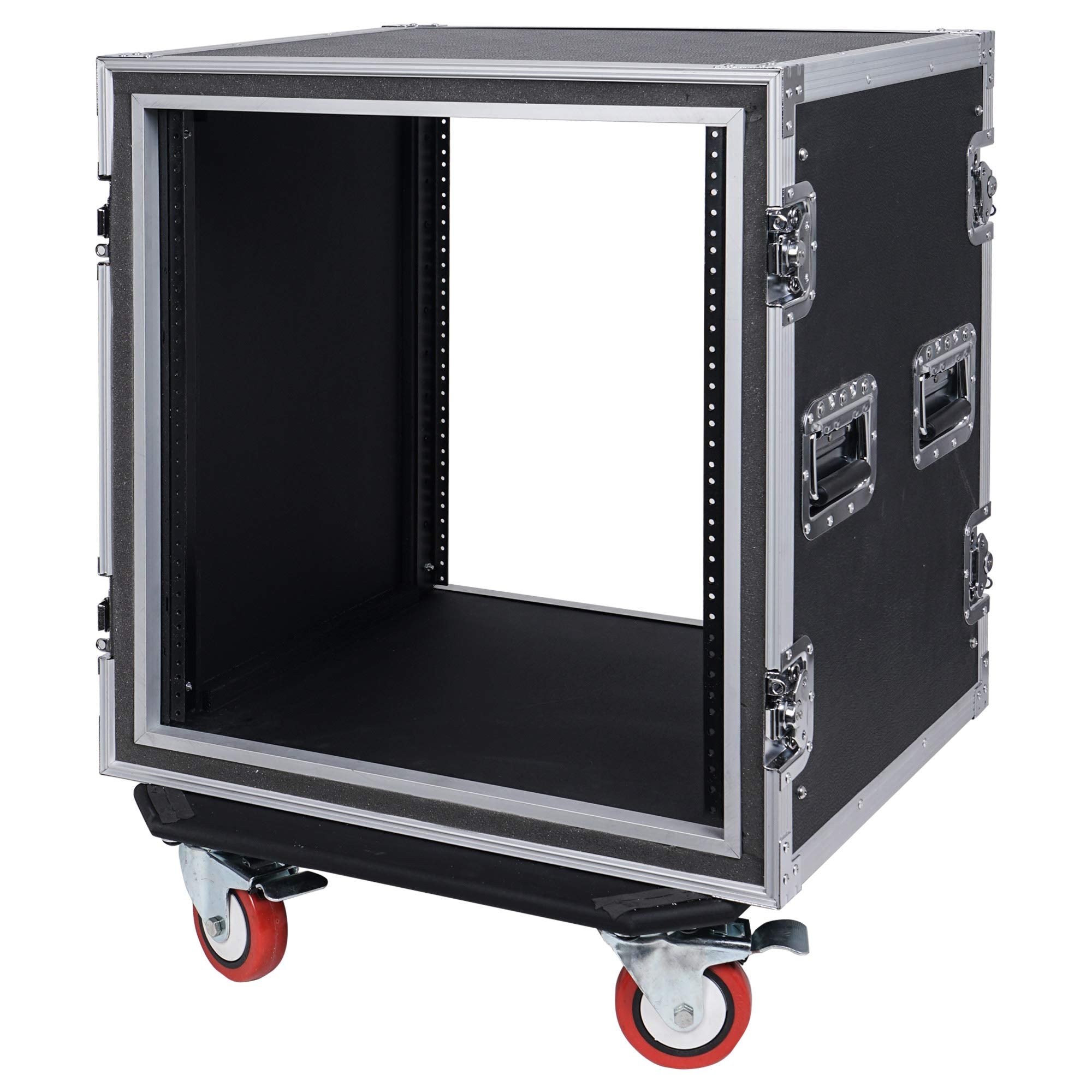 Sound Town Shock Mount 12U Ata Rack Case With 21� Rackable Depth And Casters, 12 Space Size   Pro Tour Grade (Strc Sp12Uw)