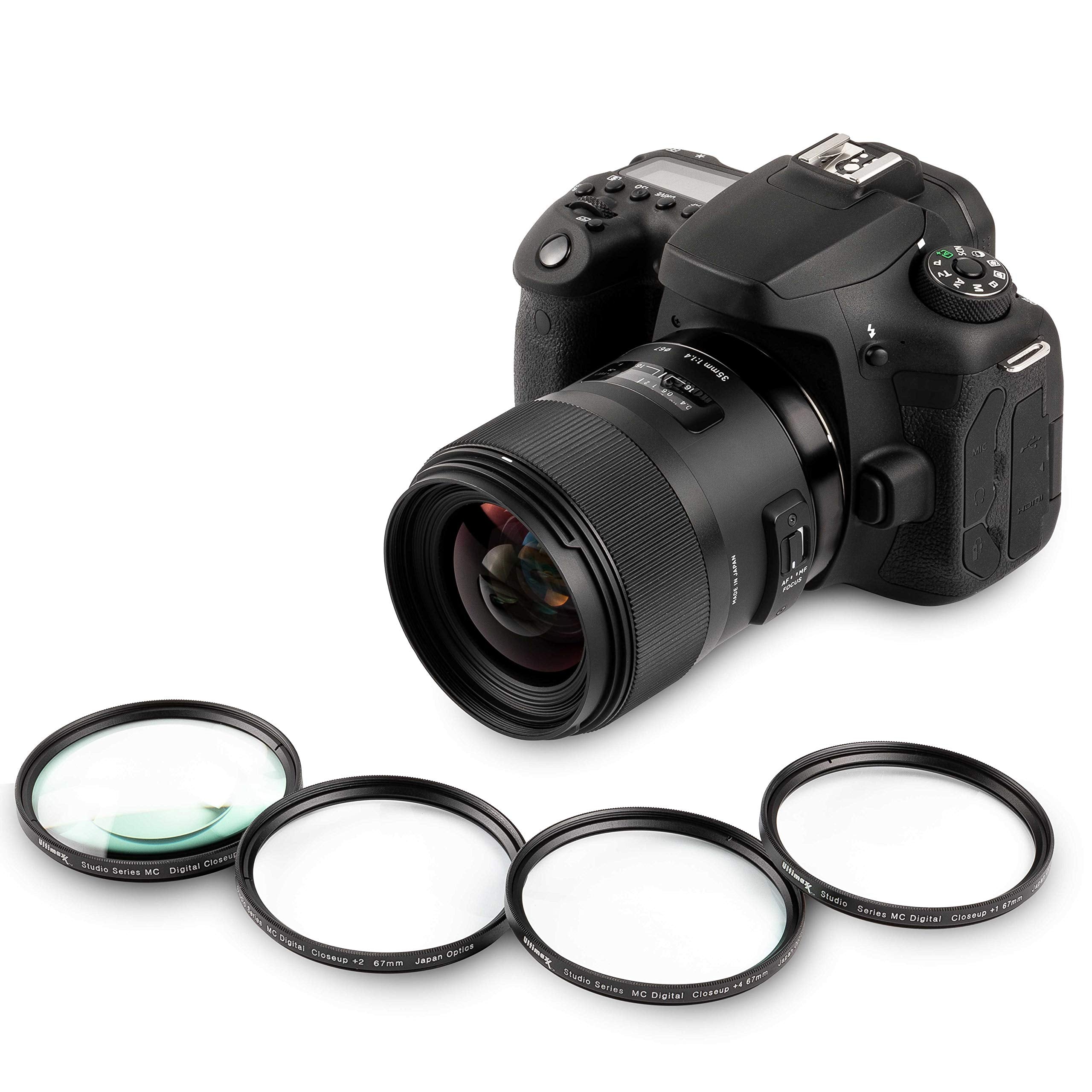 Ultimaxx Professional 49MM HD Macro Close-up Filter Kit (1, 2, 4, 10 Diopter) UM-CUK49 Glass