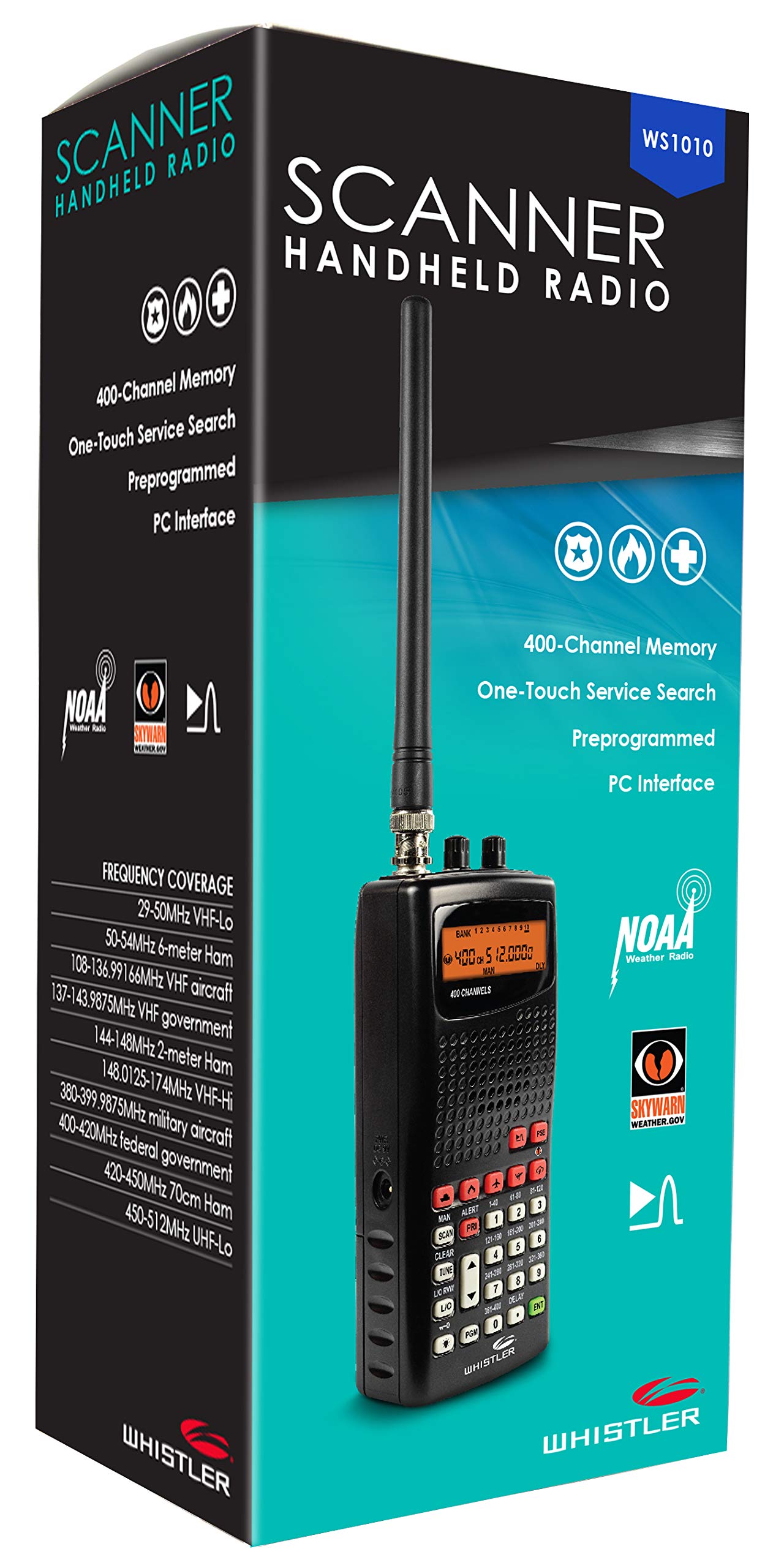 Whistler Ws1010 Analog Handheld Scanner (Black) 10.00In. X 4.30In. X 3.20In.