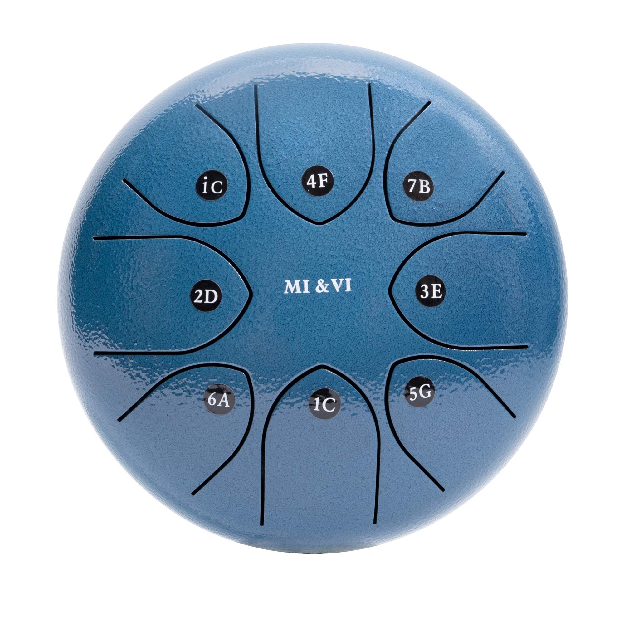 Mi&Vi Ocean Rain Drum For Outside Garden (8 Notes 8 Inches) With Mallets & Padded Travel Bag Included | Chakra Tank | Steel Tong