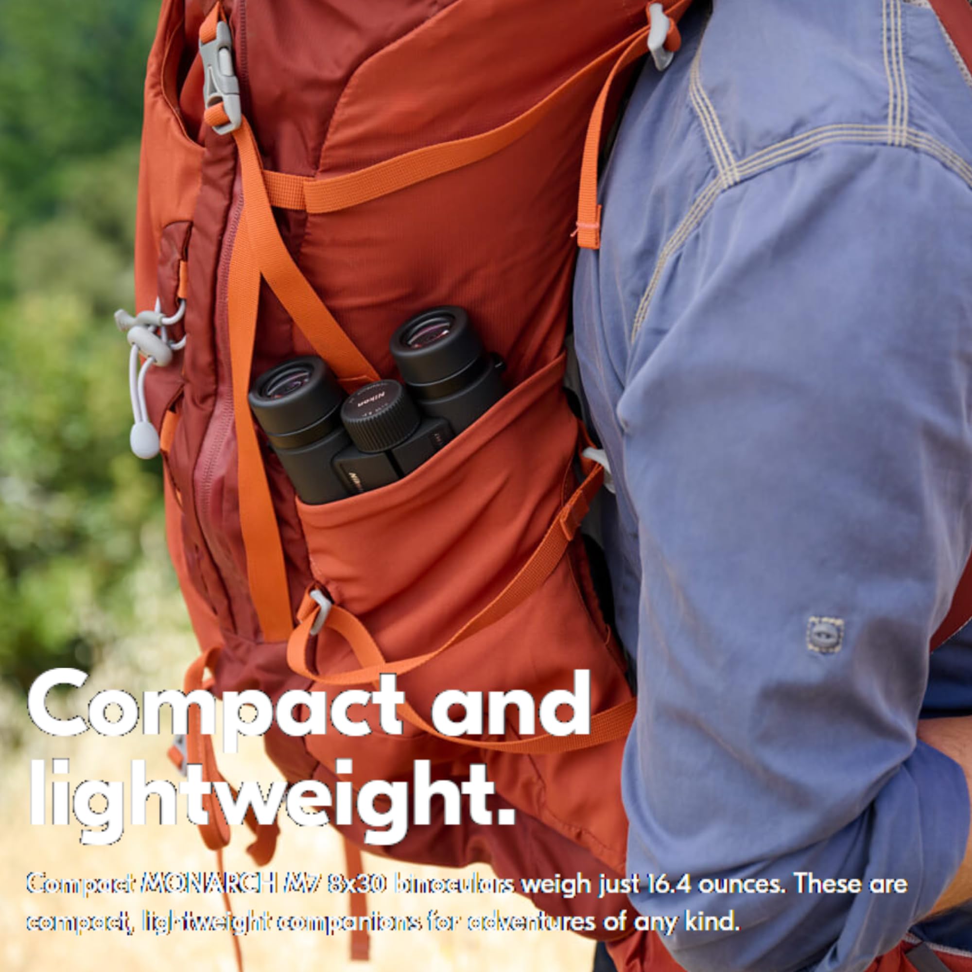 Nikon Monarch M7 10X30 (16764) Black Binoculars Bundle With Lens Pen And Cleaning Cloth, Compact Binoculars For Adults For Hunti