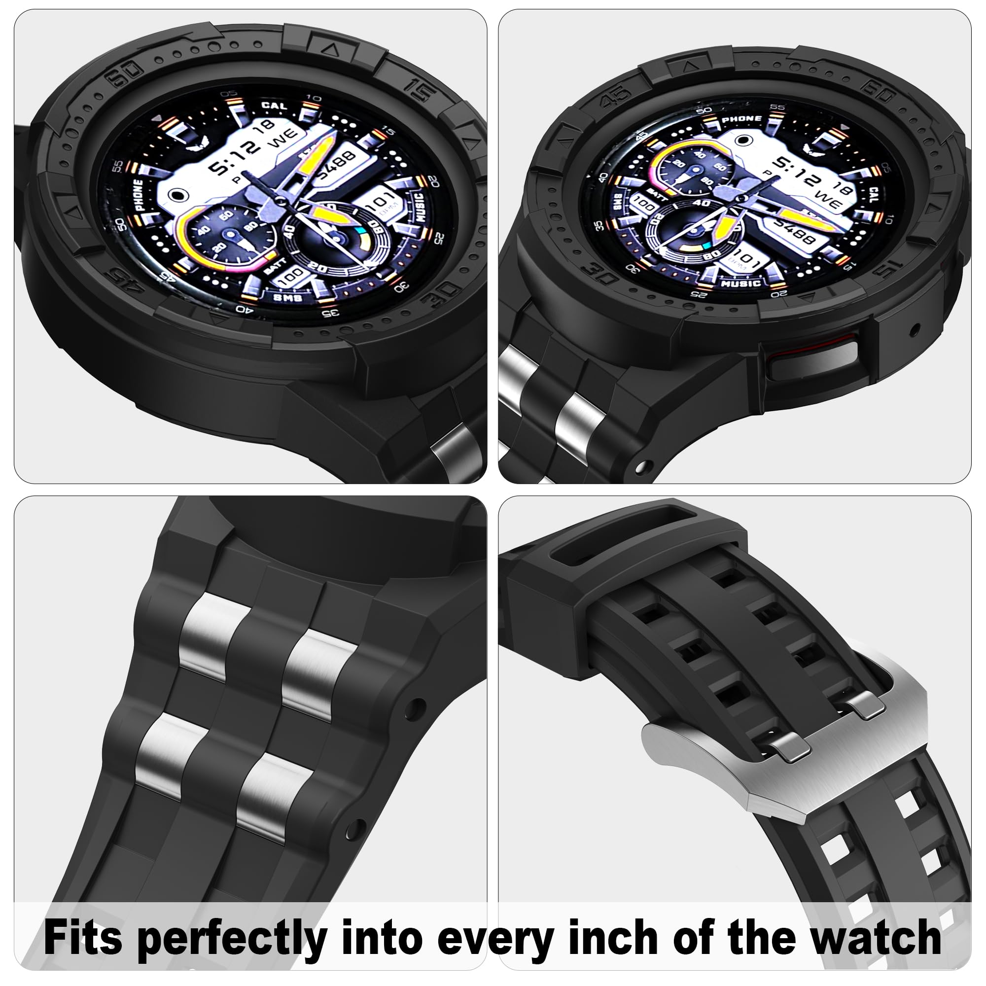 T Engine Case Compatible With Samsung Galaxy Watch 5 Pro Band With Case For Galaxy 5 Pro 45Mm 2022 Men