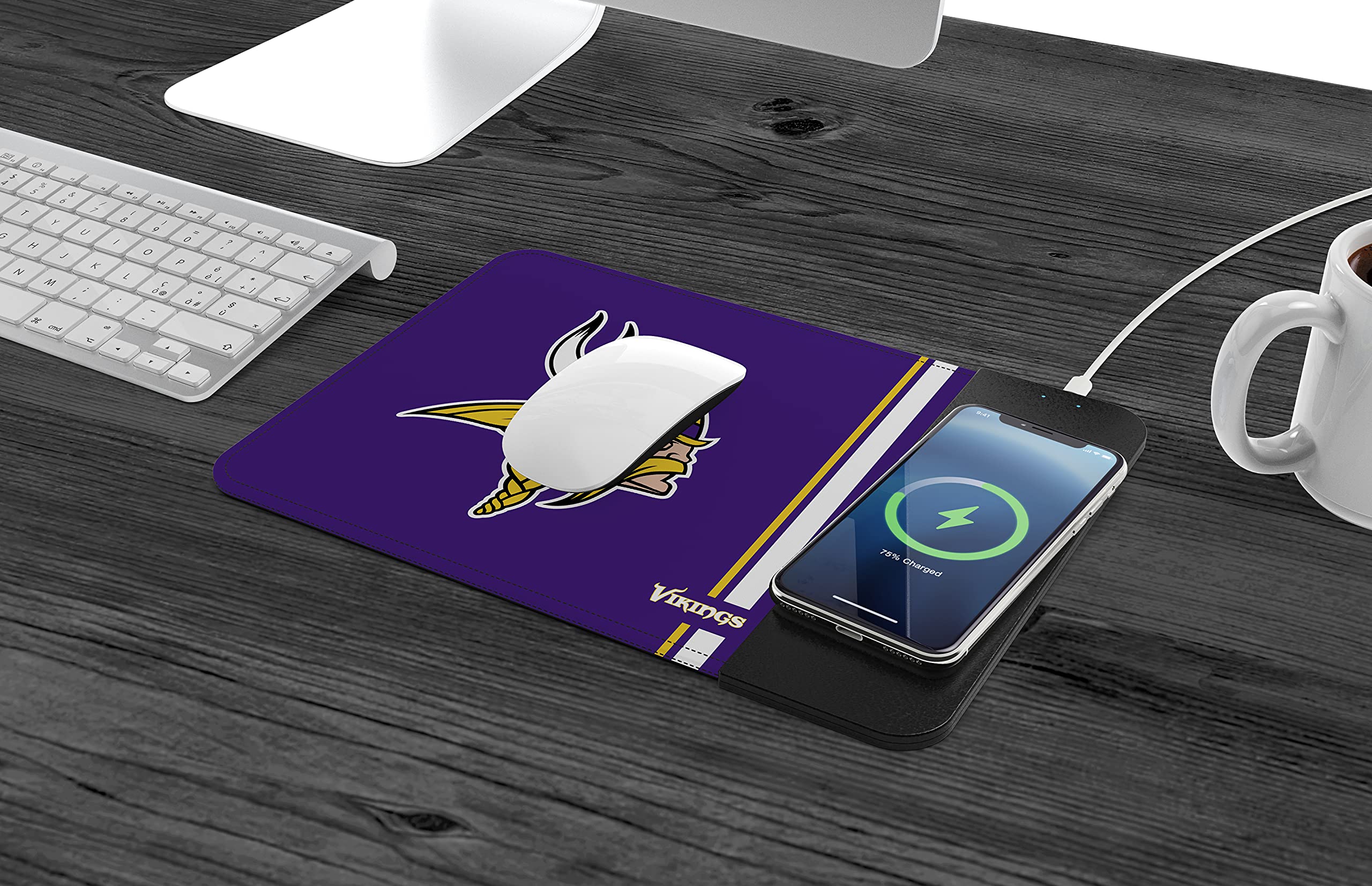 Soar Nfl Wireless Charging Mouse Pad, Minnesota Vikings