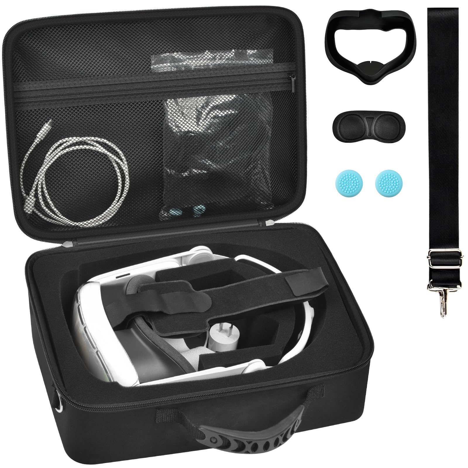 Paiyule Carrying Case For Meta For Quest 3/ 3S, For Oculus Quest 2 Virtual Reality Headset/Touch Controllers/Elite Strap Vr2 Acc