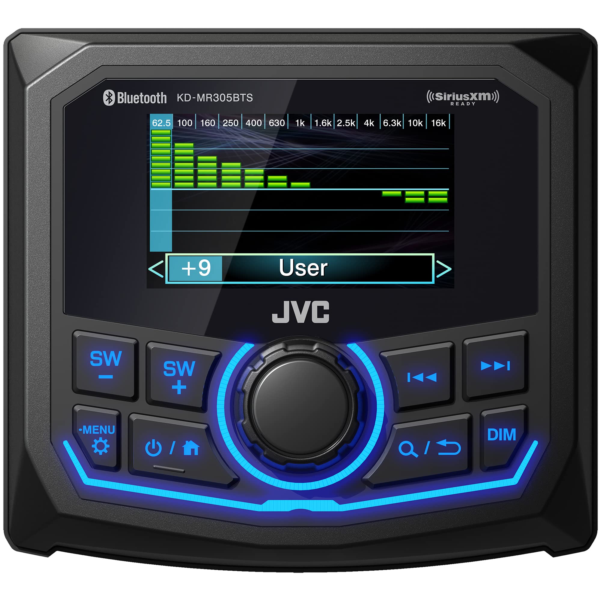 Jvc Kd-Mr305Bts Marine Guage Receiver Weatherproof, 2.7 Inch Lcd, Built In Amplifer, Bluetooth, Digital Media Mp3 Player, No Cd