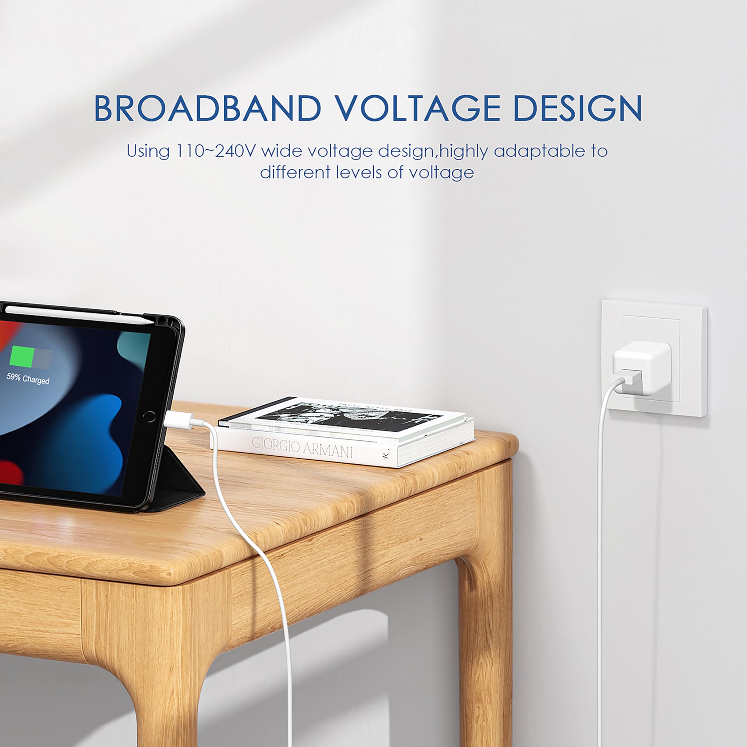 I Phone Charger, 5W Usb To Lightning Cable 6Ft Quick Fast Charging Cord Usb Wall Chargers Power Adapter For I Phone 14/13/12/11/