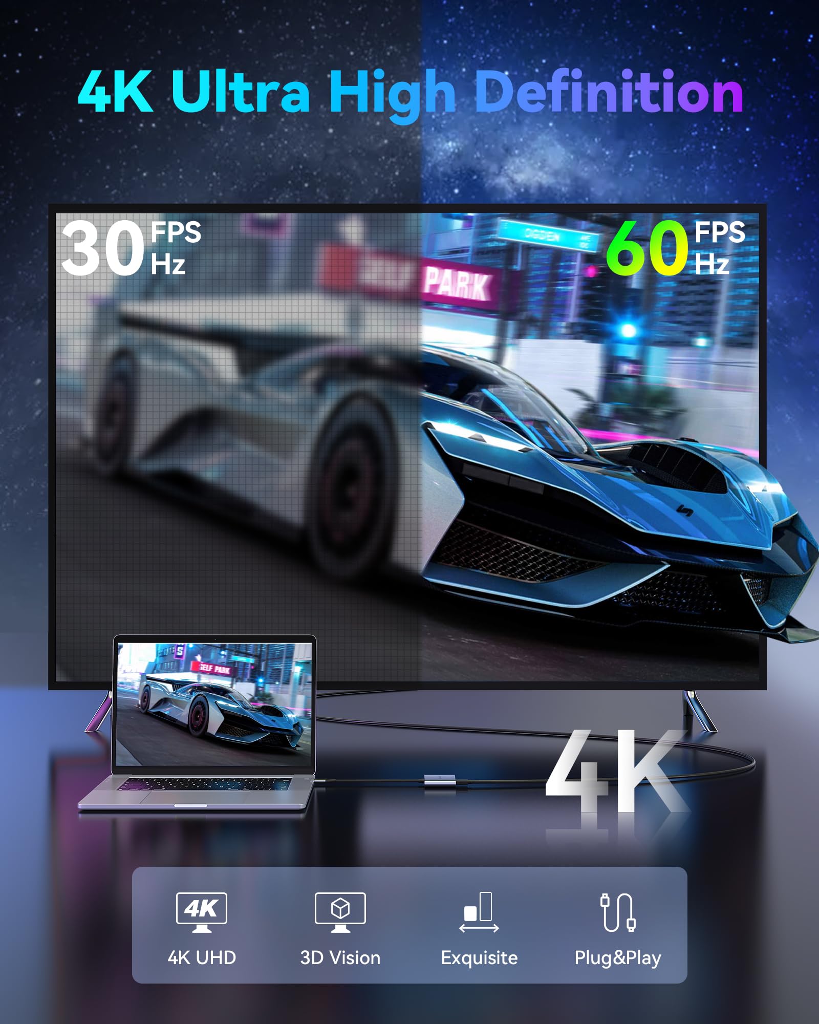 Usb C To Dual Hdmi Adapter 4K@60Hz, Hdmi Splitter For Dual Monitors Extend Display, Usb C Hub Multi Monitor Adapter To 2 Hdmi Po