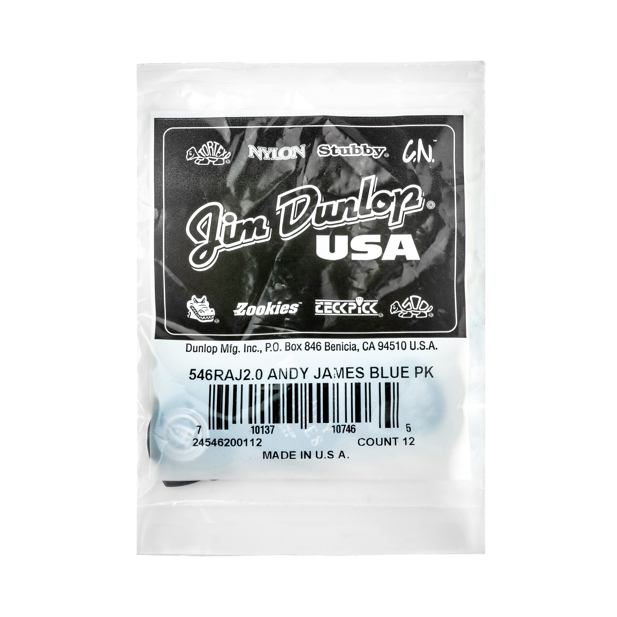 Jim Dunlop Andy James Flow Jumbo 2.0Mm Guitar Picks (546Raj2.0)