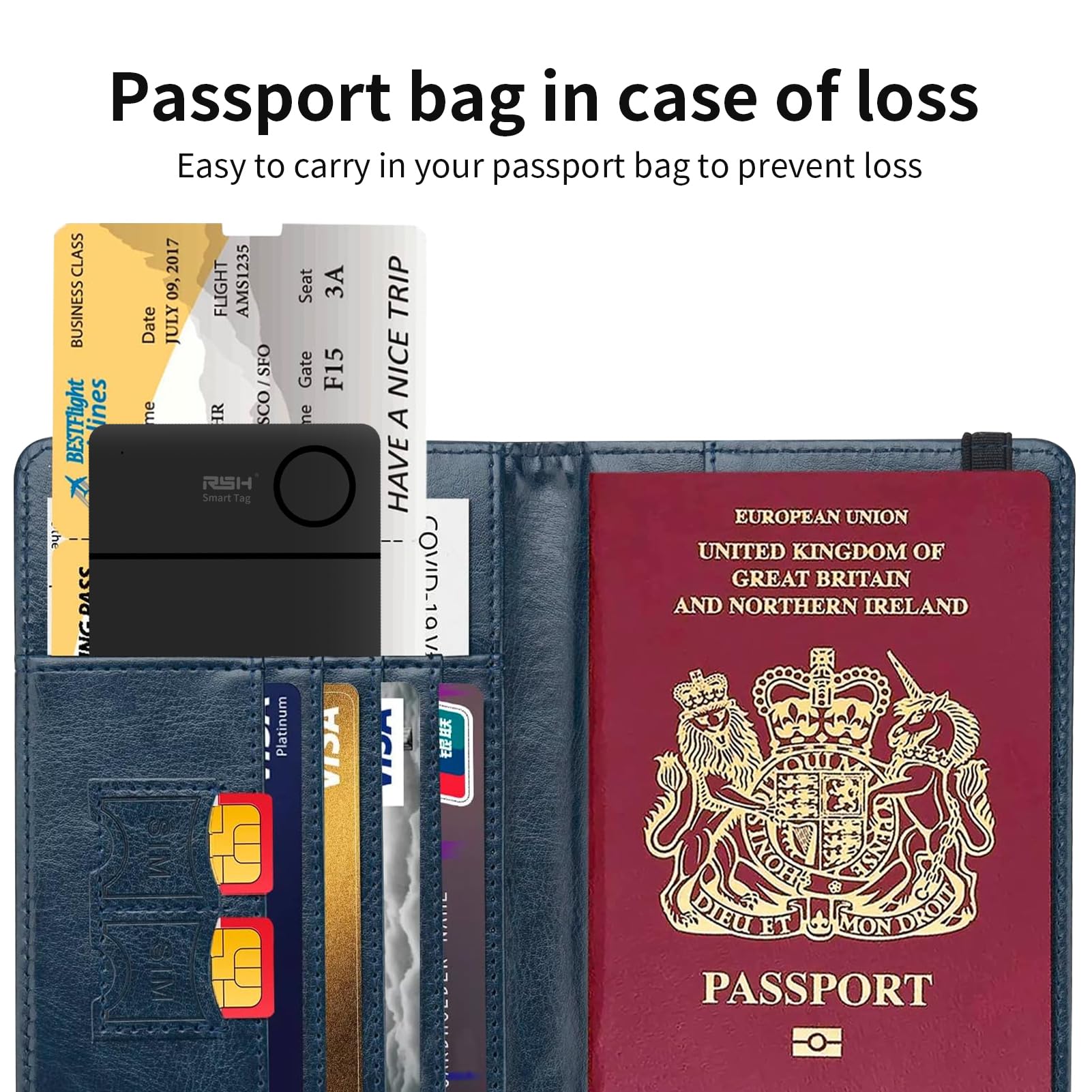 Rsh Wallet Tracker Card Rechargeable Key Finder Luggage Tracker Item Locator Work With Apple Find My,Smart Bluetooth Tracker For