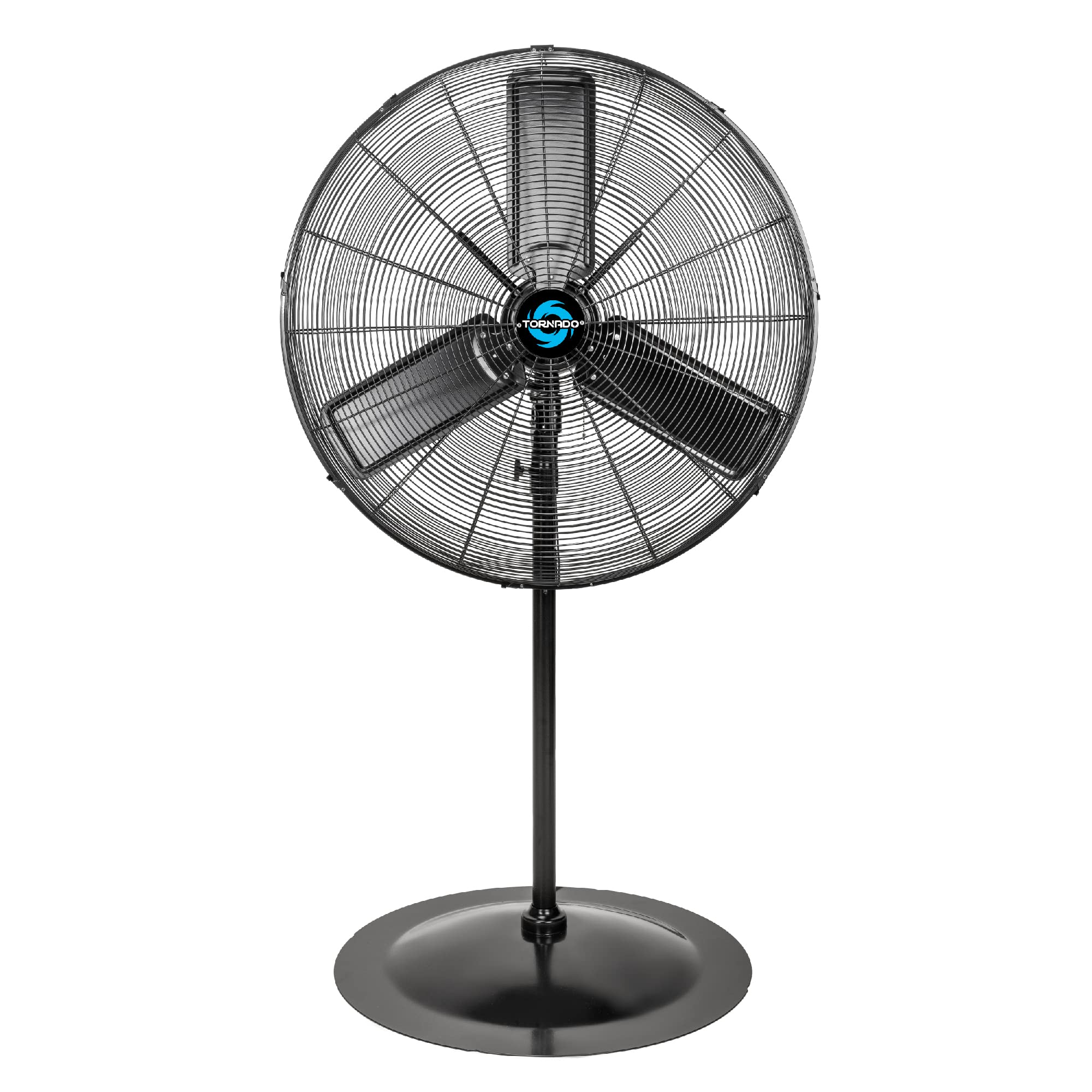 Tornado 30 Inch Commercial Industrial Oscillating Stationary Waterproof Pedestal Electric Fan cETL Safety Listed - 2 Years Limit