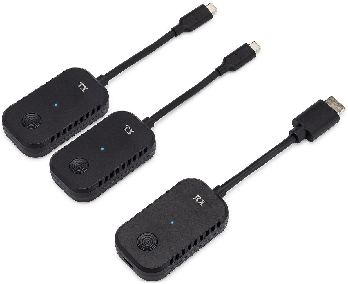 ClearClick Present+Share (USB-C Edition) - Wireless Presentation & Video Broadcasting System for Laptops & Smartphones (2 USB-C Transmitters, 1 HDMI Receiver)