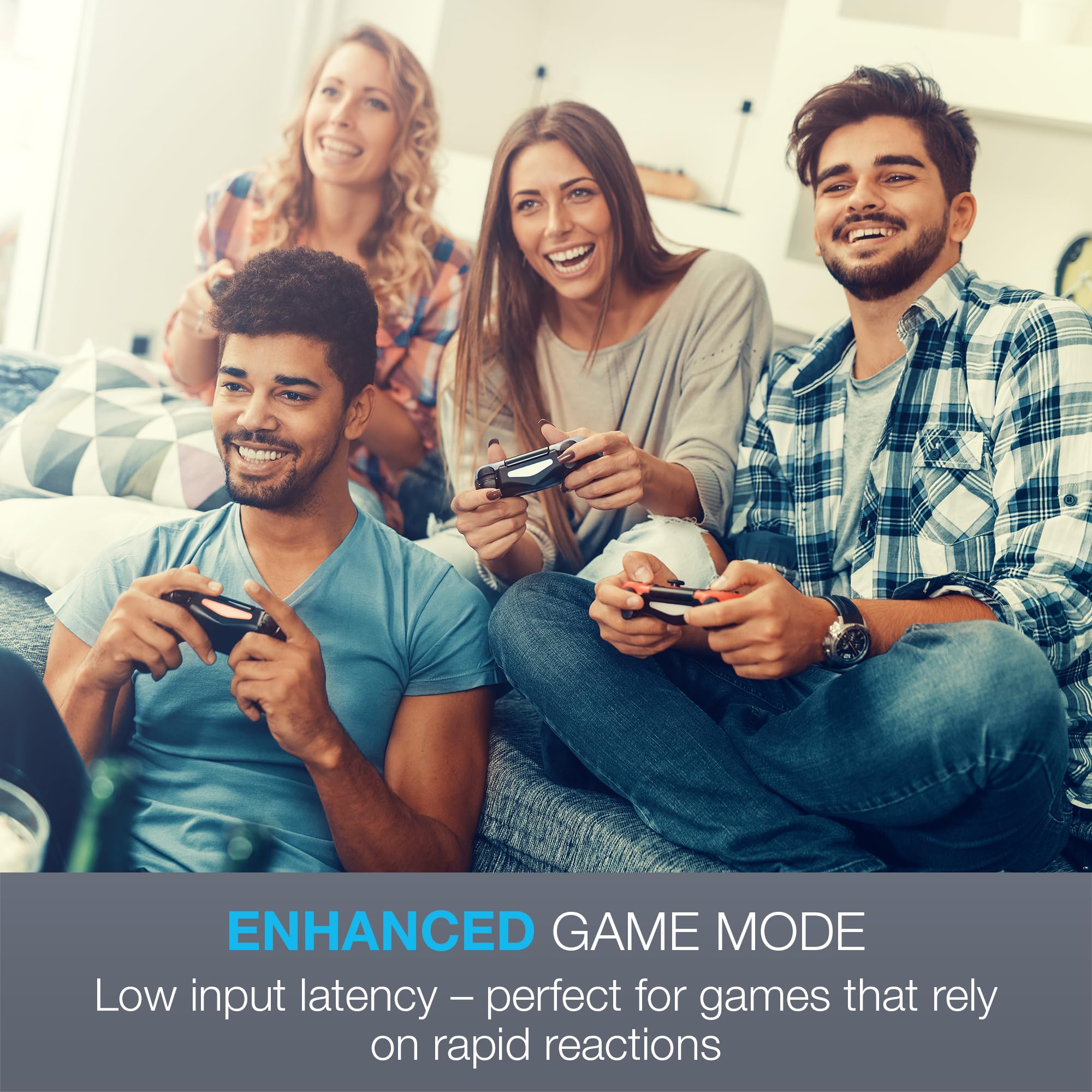 Optoma Gt3500Hdr Projector With Enhanced Gaming Mode 8Ms Input Lag   Ultra Short Throw, 1080P Full Hd, 4K Hdr Input, 3800 Lumens Brightness, Duracore Laser, Built In Speaker