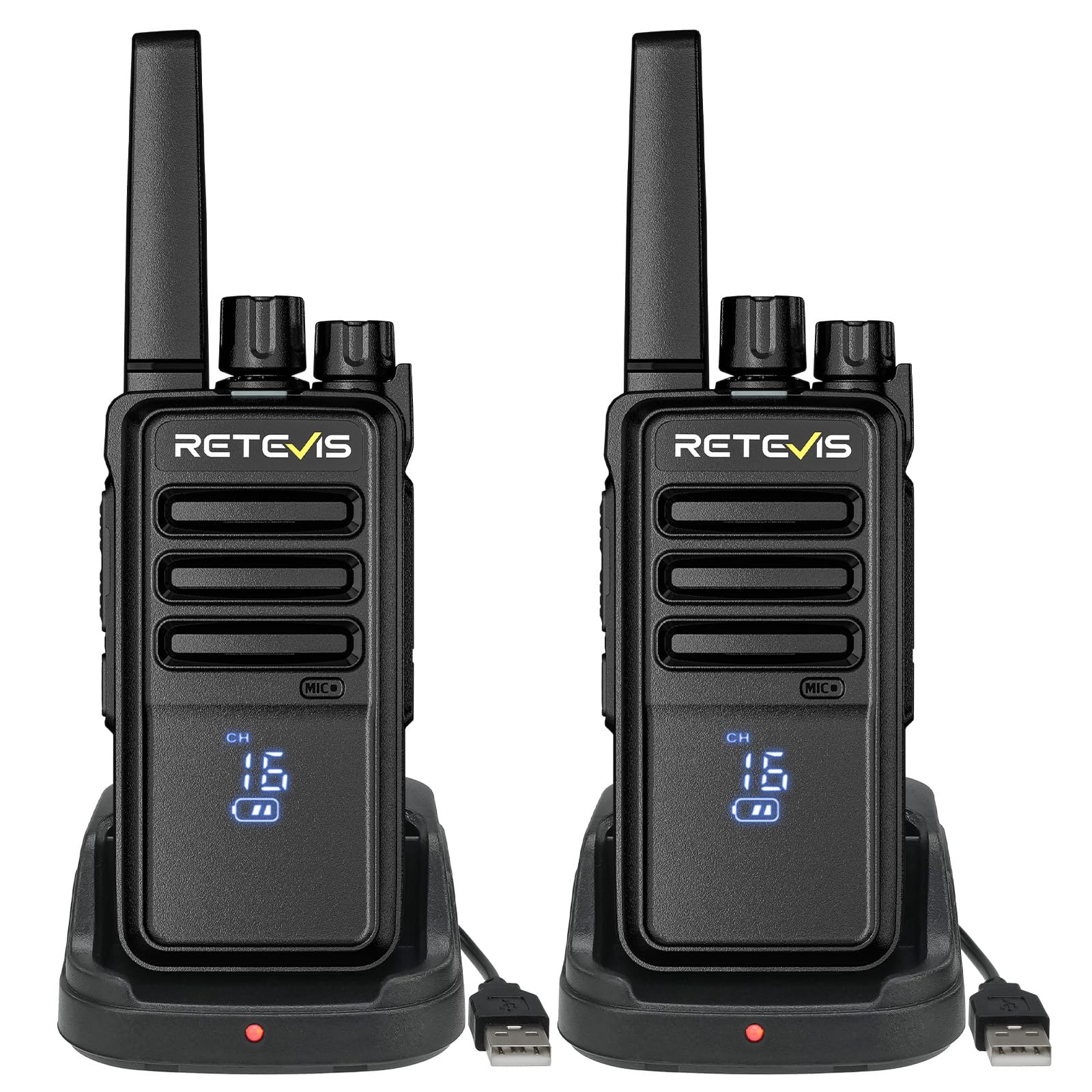Retevis RT68H Walkie Talkies for Adults,2 Way Radio Long Range, Intuitive,Channel,Power Display,VOX Hands Free,Keylock,Rugged Tw