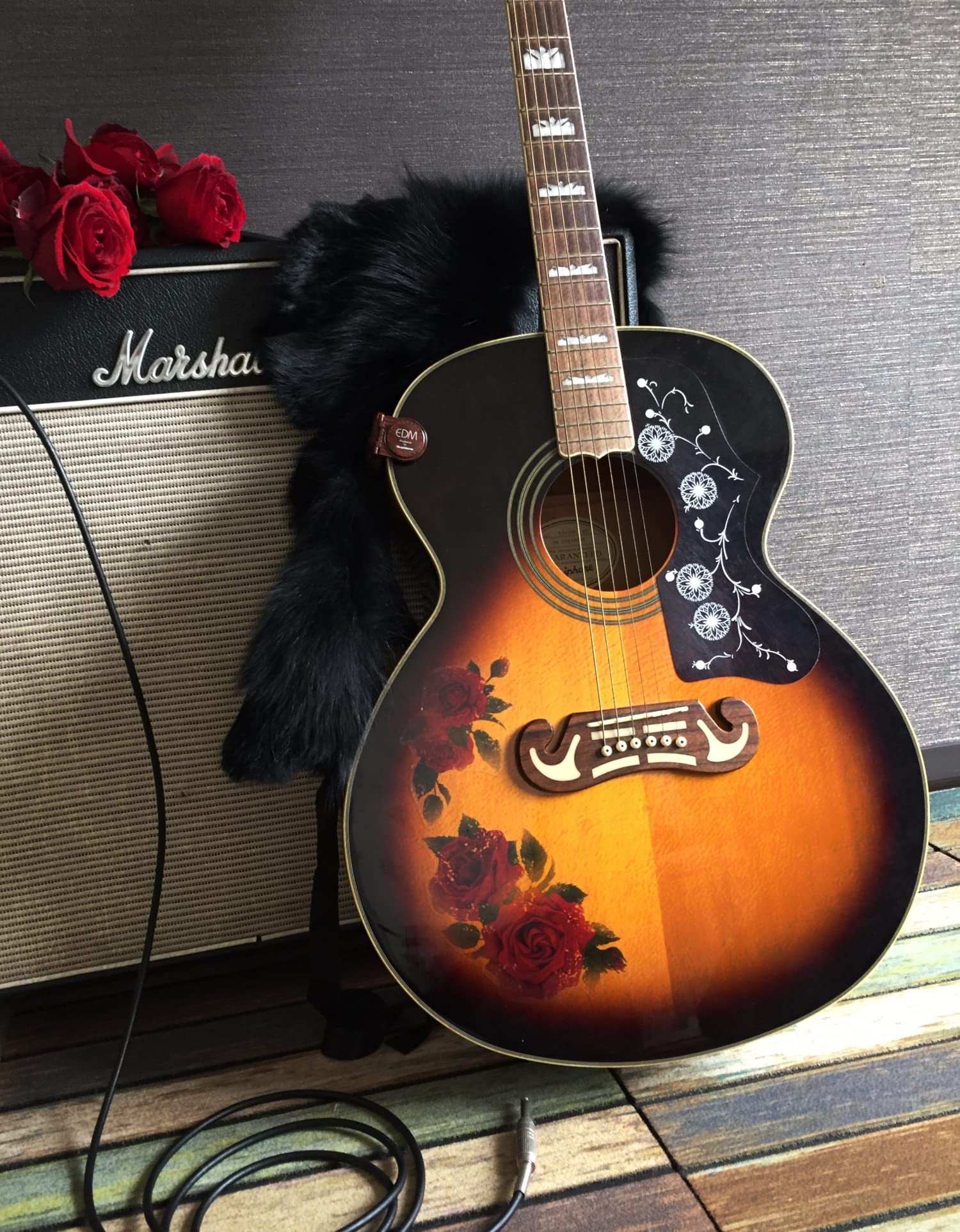 Layer Graph Stickers For Guitars & Bass   English Rose