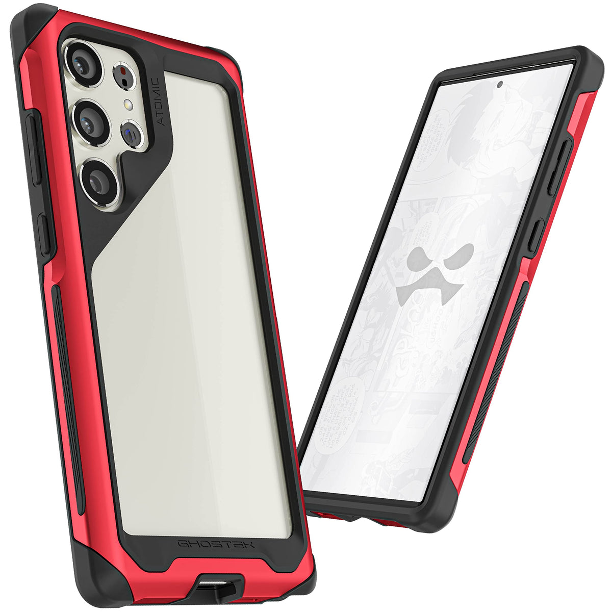 Ghostek Atomic Slim Galaxy S23 Plus Case With Clear Back And Strong Aluminum Bumper Heavy Duty Military Grade Shockproof Lightwe