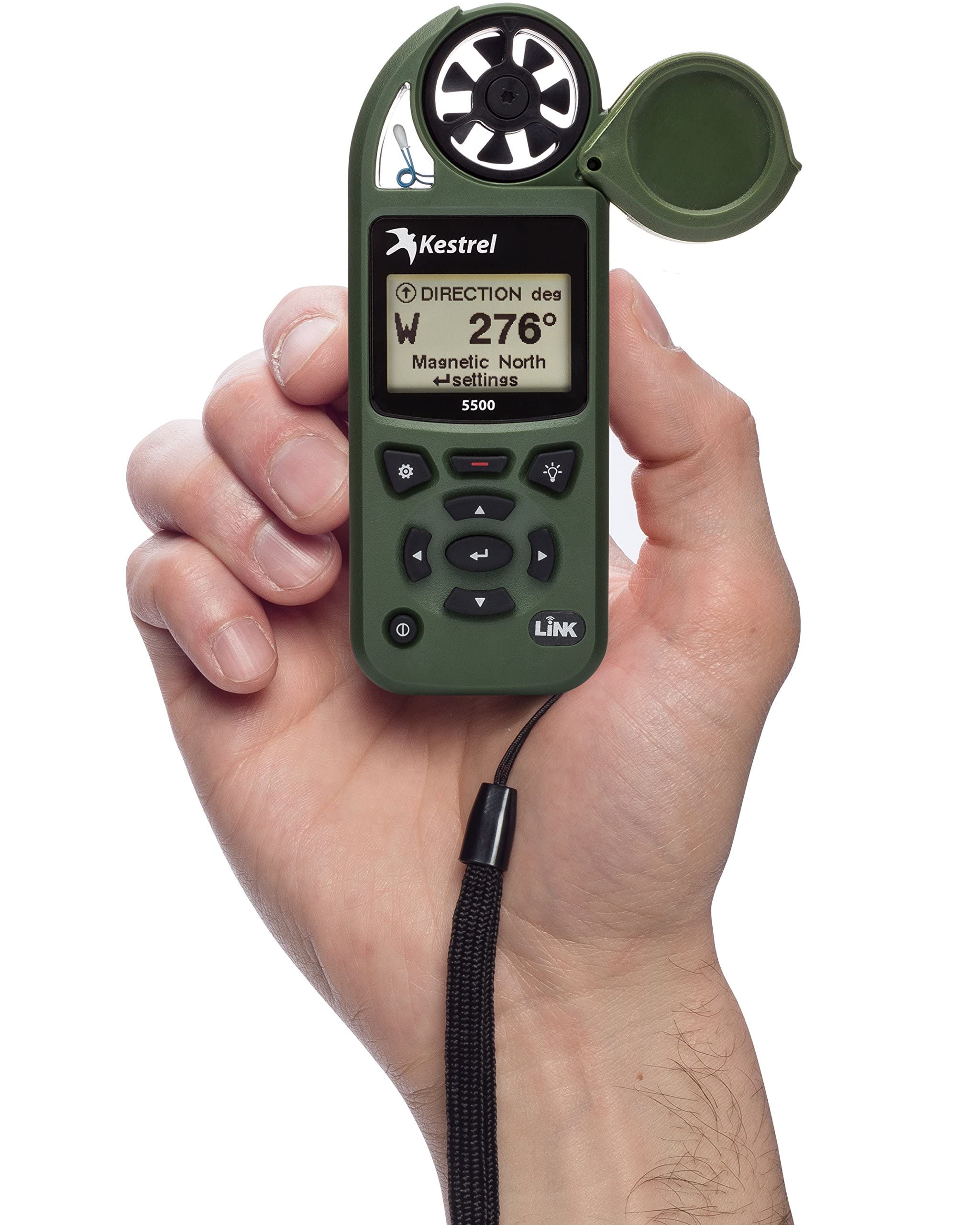 Kestrel 5500 Weather Meter With Link And Vane Mount, Olive Drab