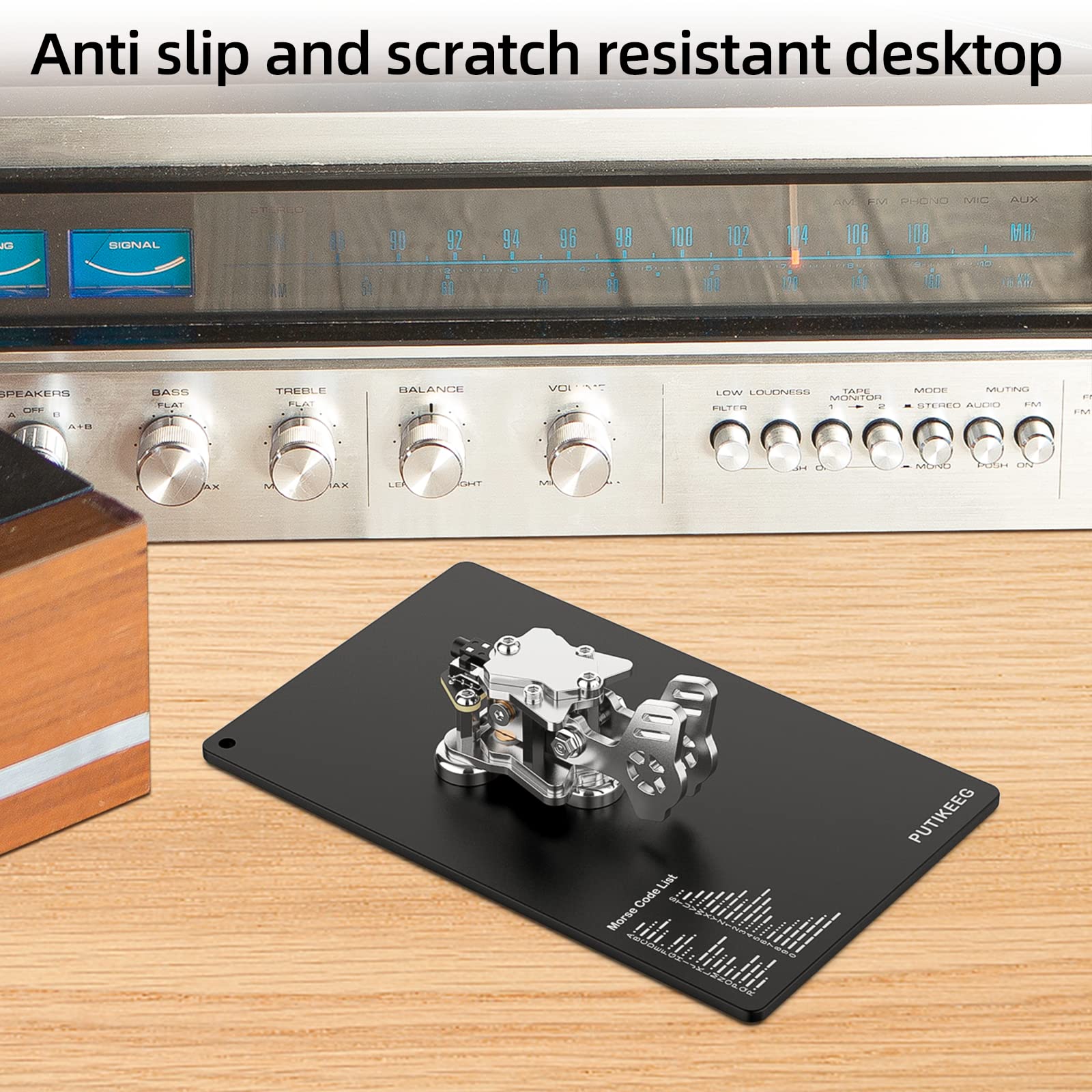 Putikeeg Morse Code Table Key Morse Code List Learning Shortwave Radio Black