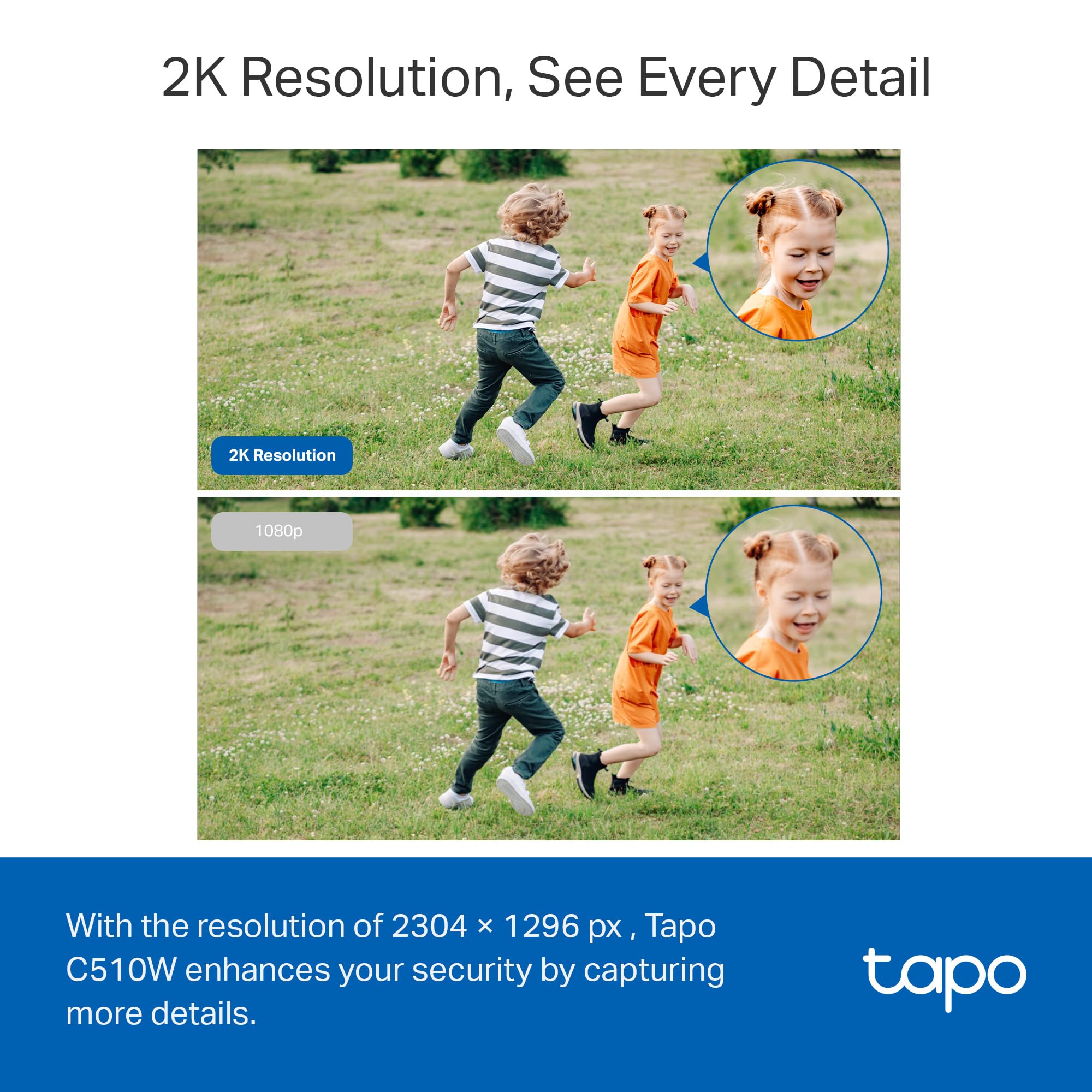 Tapo 2K Outdoor Wired Pan/Tilt Security Wi Fi Camera, 360 View, Motion Tracking, Works W/Alexa & Google Home, Color Night Vision
