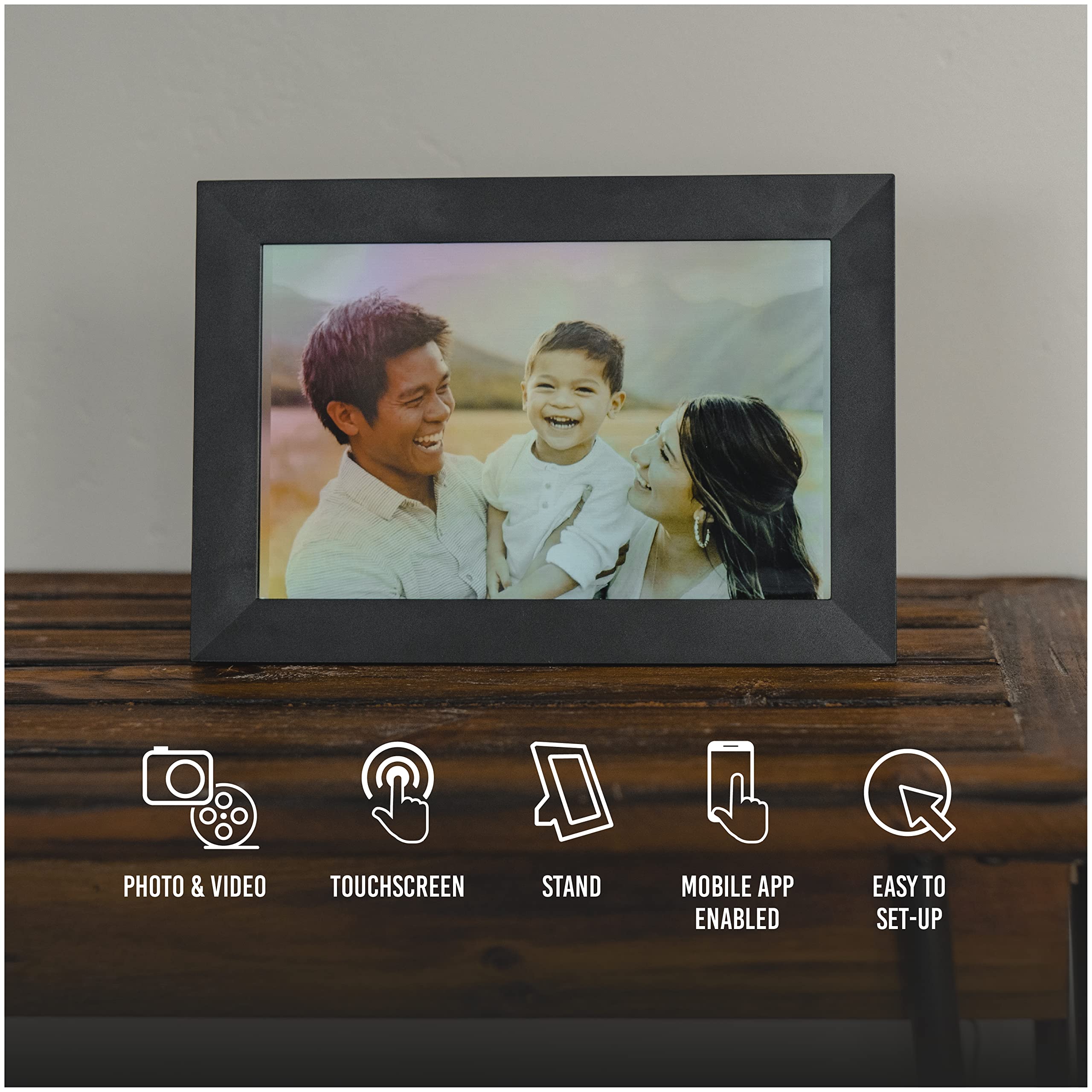 Vivitar 10 Inch Wifi Digital Picture Frame   Slim Design With Lcd Touch Screen   Easy Setup For Photos Or Video Sharing With The