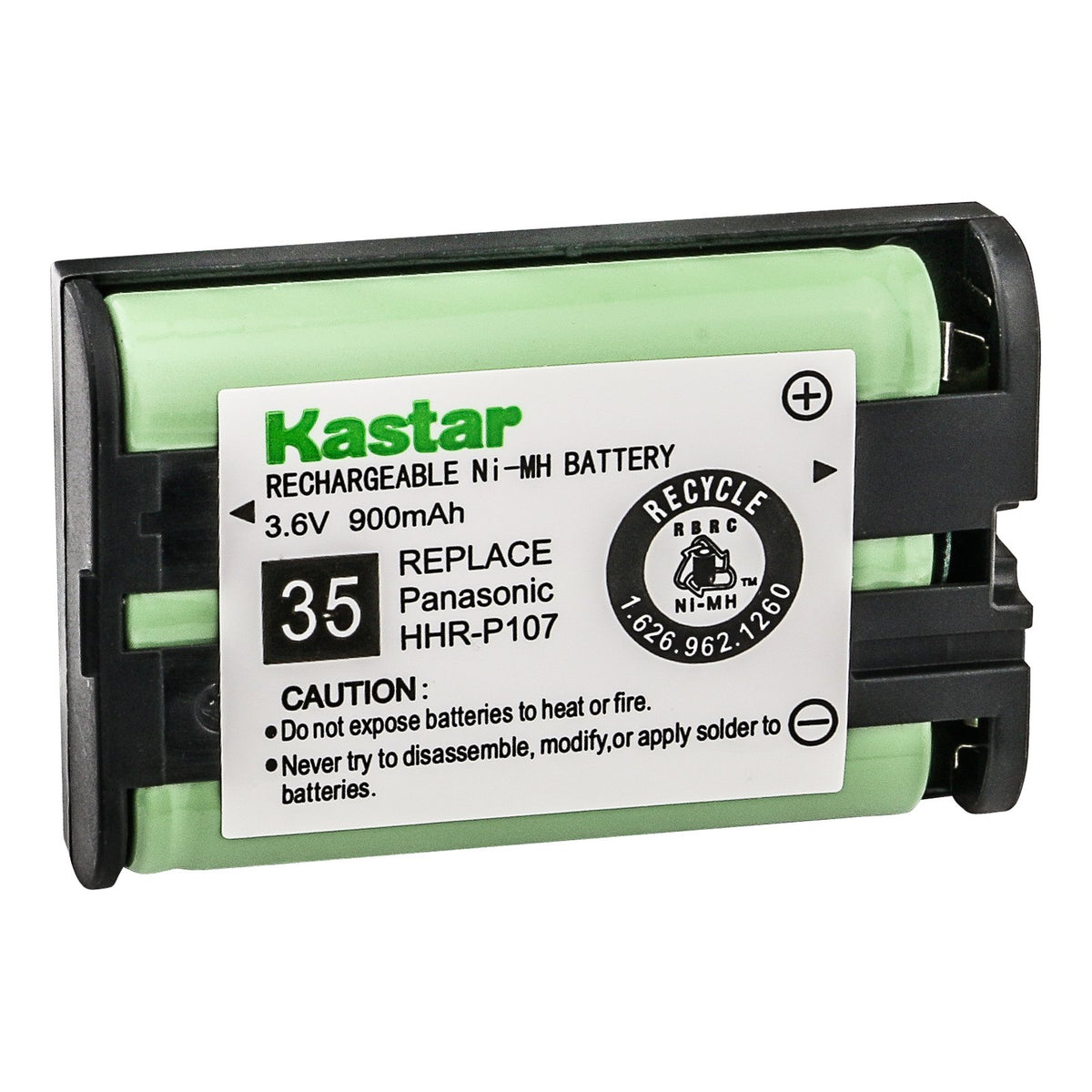 Kastar HHR-P107 Cordless Phone Battery compatible with Panasonic HHR-P107A HHR-P107A/1B and KX-TG3033 KX-TG3034 KX-TG3521 KX-TG6021 KX-TG6022 KX-TG6023 KX-TG6051 KX-TG6052 KX-TG6053 KX-TG6054 KX-TG607