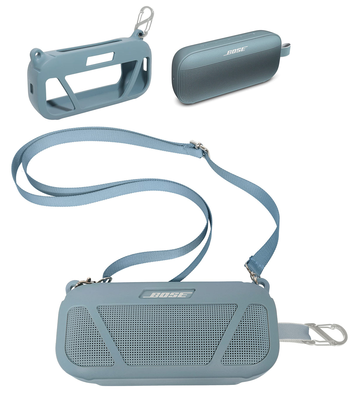 Casesack Silicone Cover For Bose Soundlink Flex Bluetooth Portable Speaker (Blue)