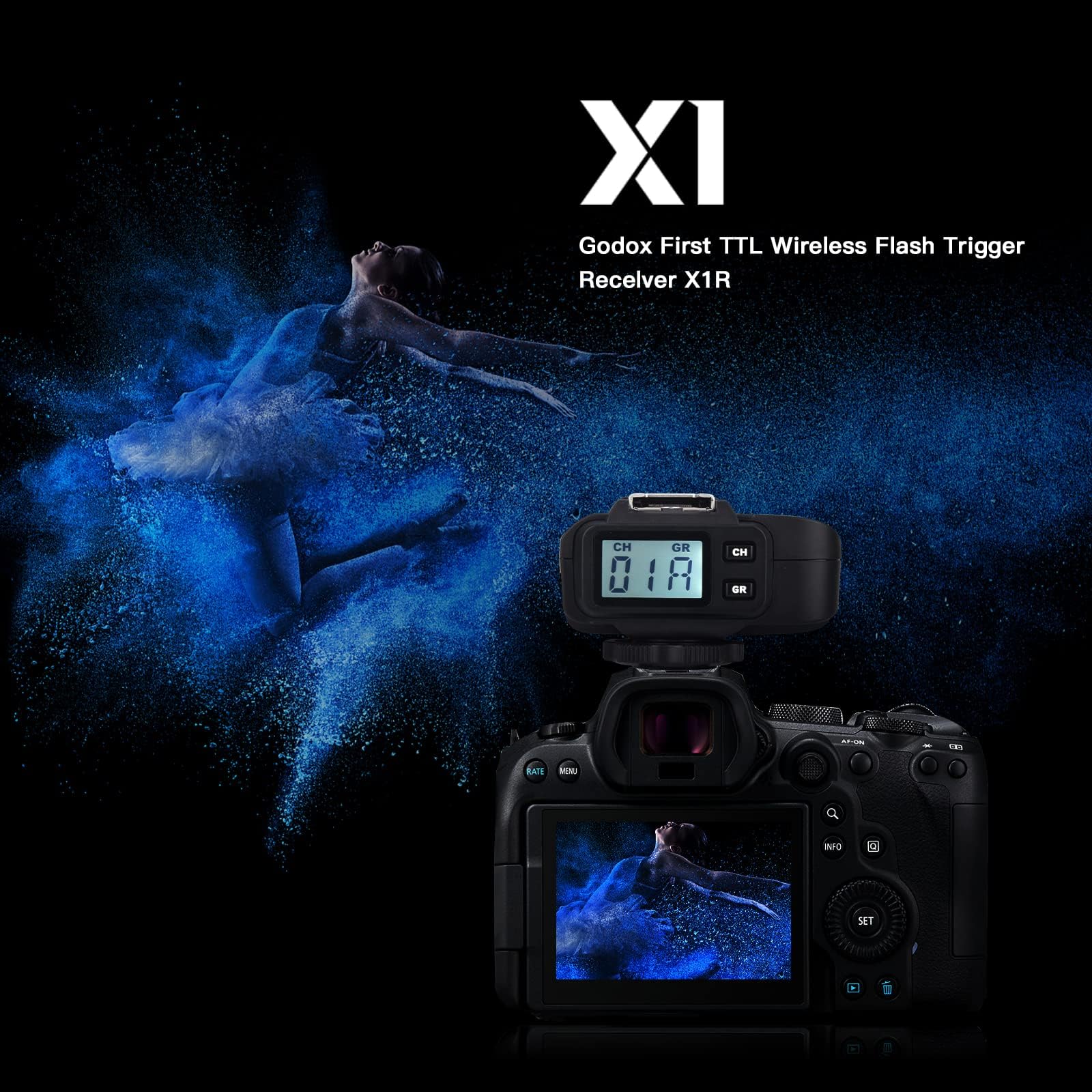 Godox X1R C Ttl Wireless Flash Trigger Receiver Compatible For Canon Cameras, 2.4G Wireless Flash Receiver, High Speed Sync 1/80