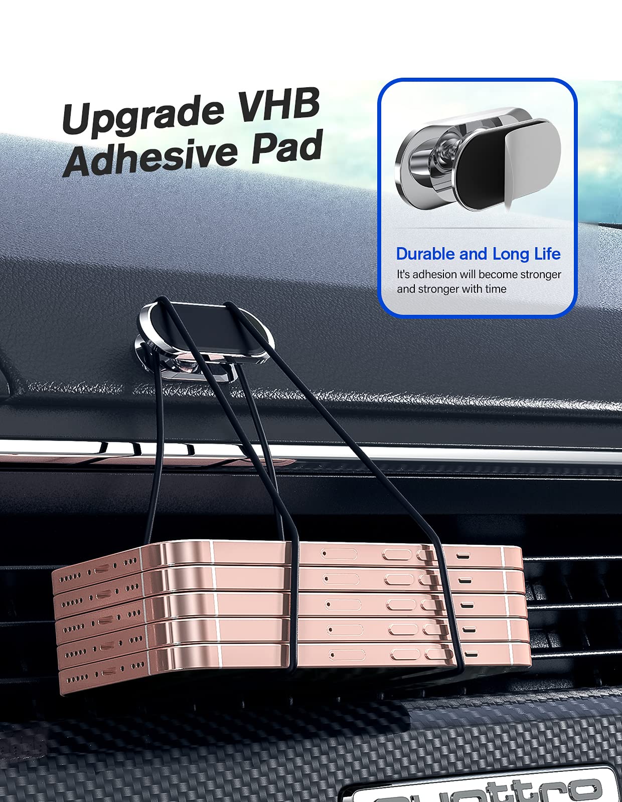 Odbowuge 2 Pack Magnetic Phone Holder For Car, Upgrade Magnet - 360 Rotation And Easy Installation, Compatible With All Smartpho