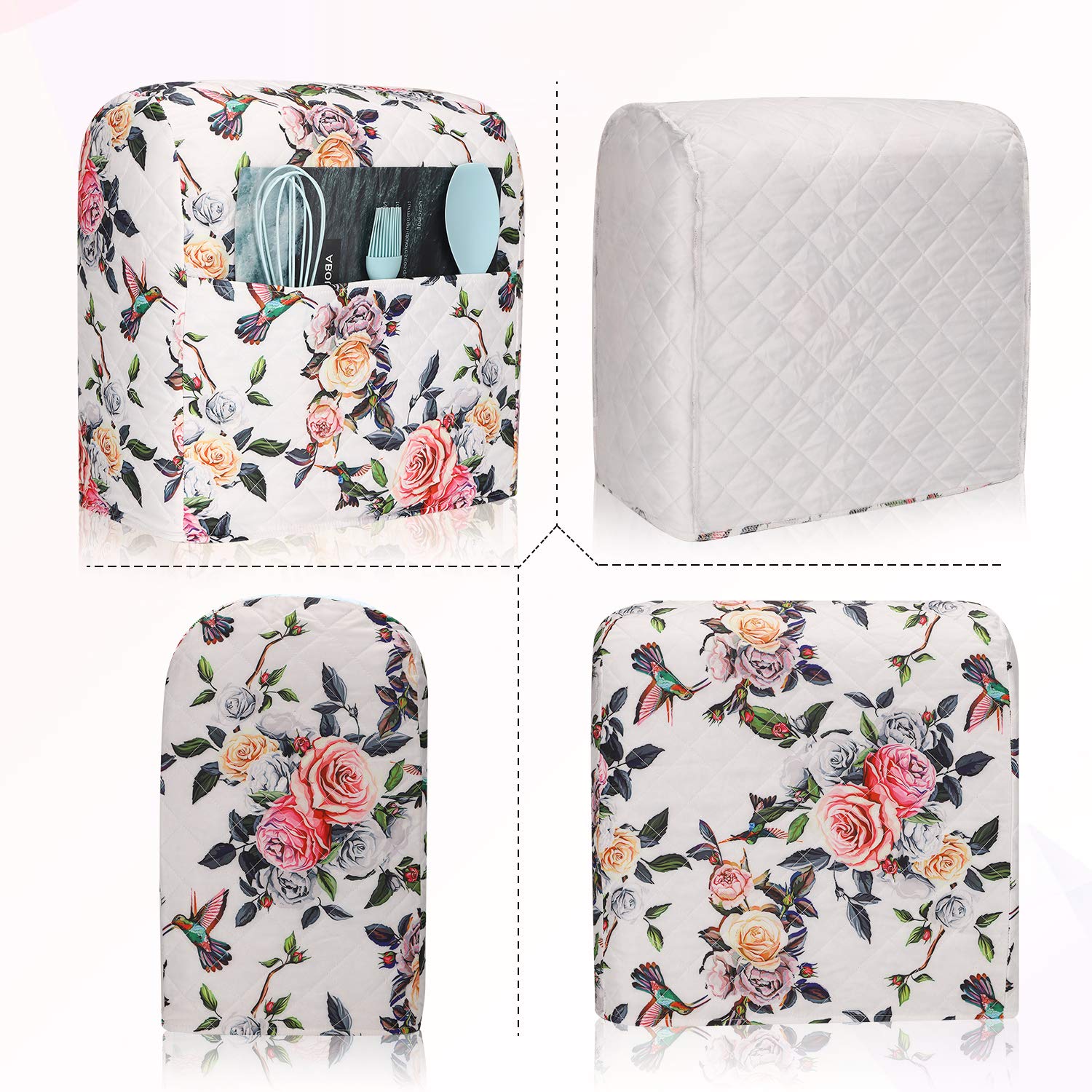 Kitchen Aid Mixer Cover With Pockets,Kitchen Stand Mixer Cover Compatible With 5 8 Quart Kitchenaid Hamilton Mixers,Kitchen Aid