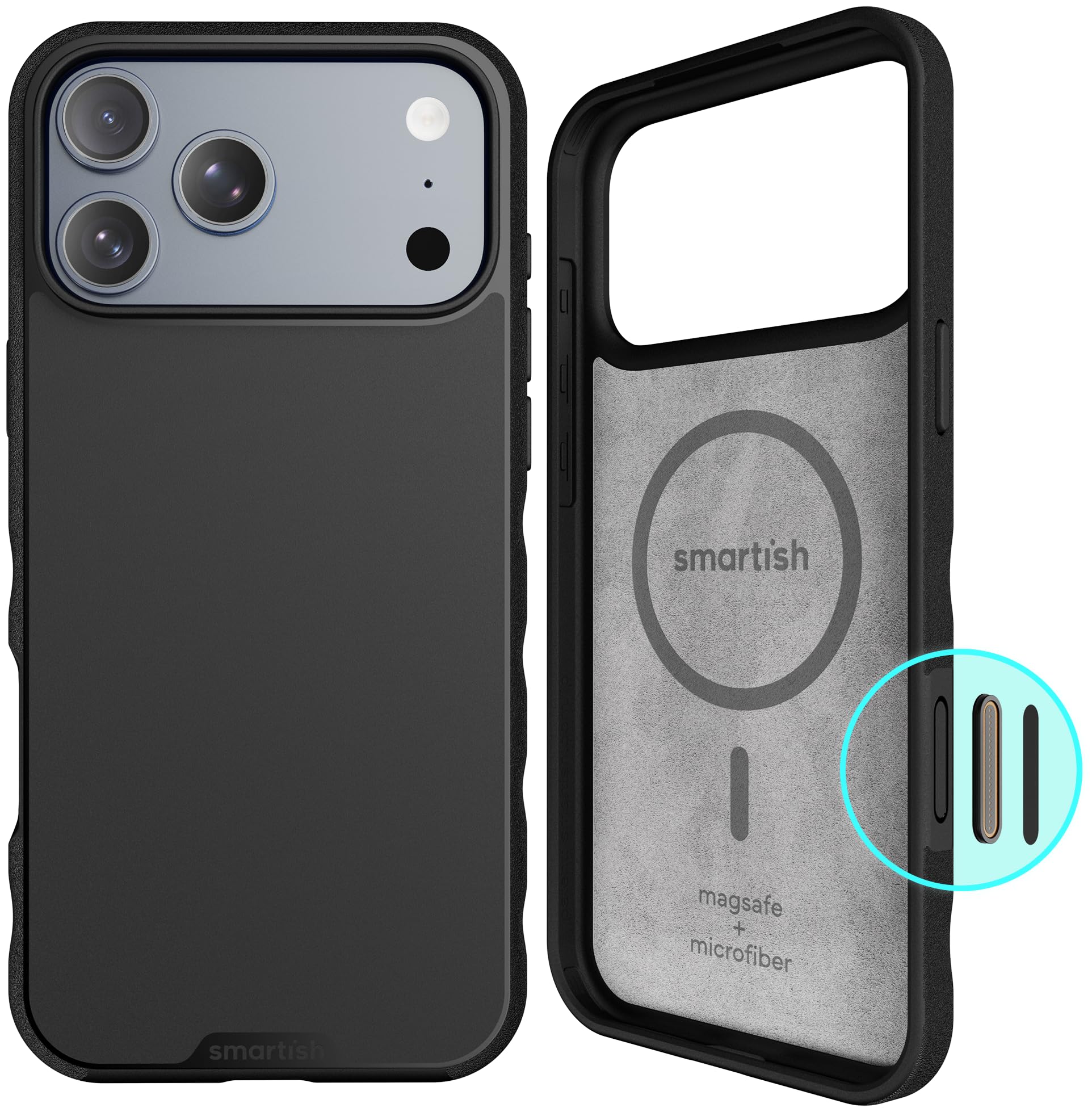 Smartish iPhone 17 Pro Max MagSafe Case - Gripmunk w/Camera Control Protection, Magnetic Slim Case [Lightweight + Protective] Th