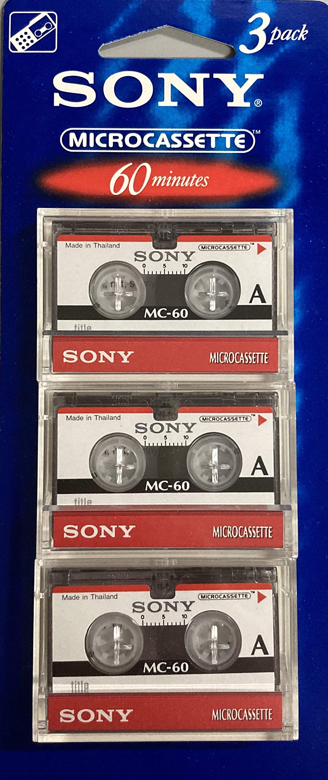 Sony 3MC 60B Microcassette   3 Pack