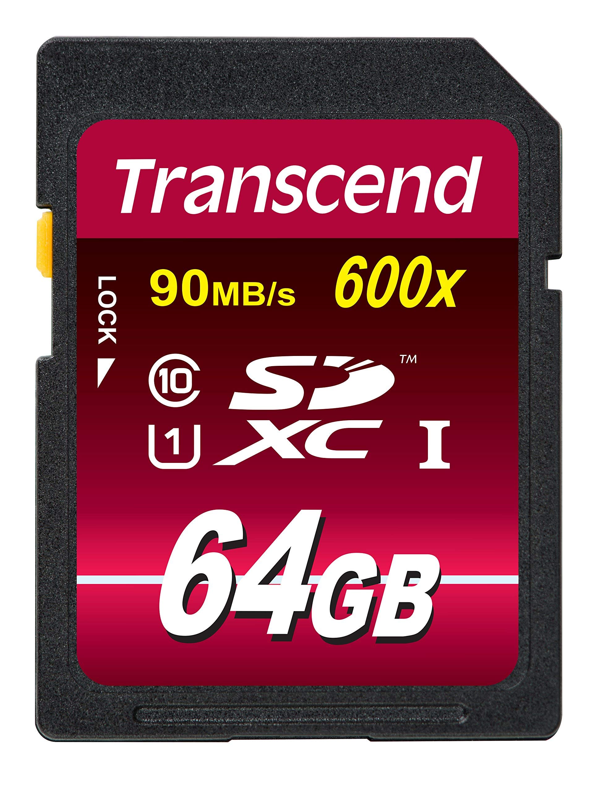 Transcend 64Gb Sdxc Class 10 Uhs 1 Flash Memory Card Up To 90Mb/S (Ts64Gsdxc10U1)